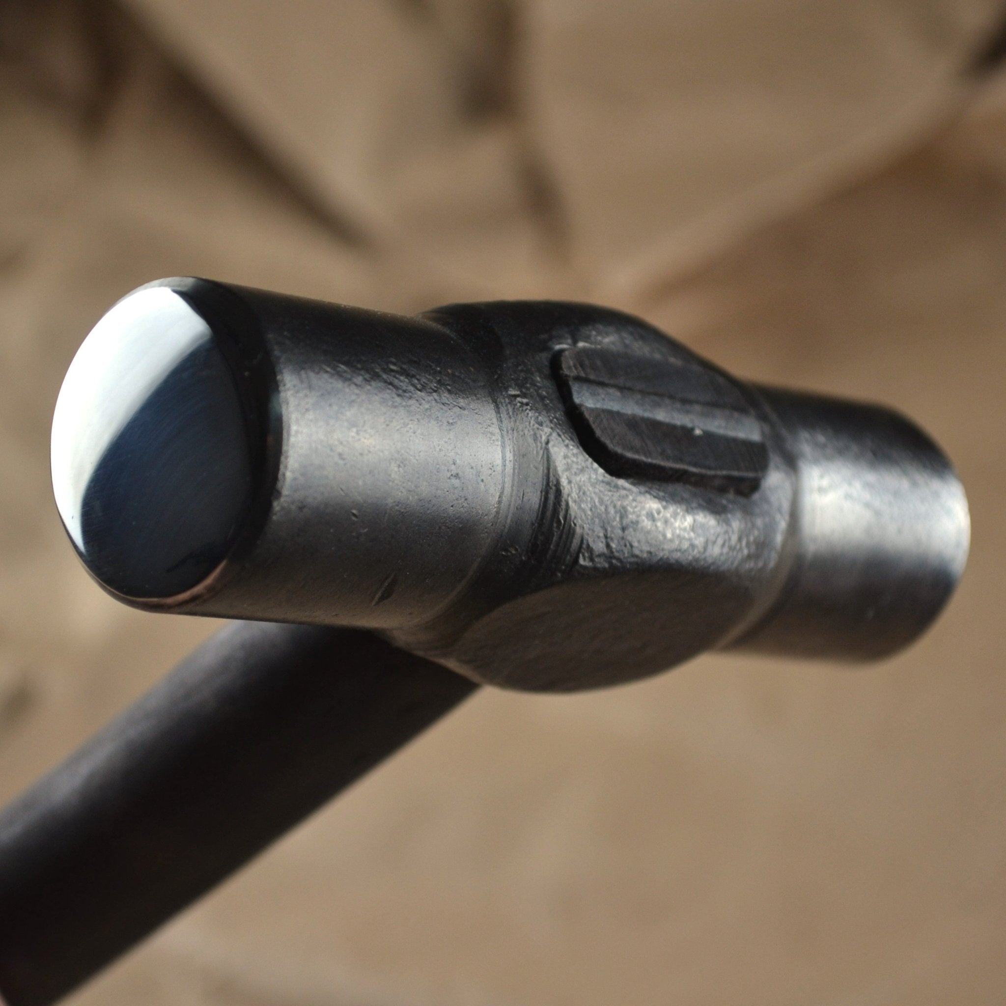Hand-forged planishing hammer - Double headed round hammer for blacksmith - StrictBlacksmith