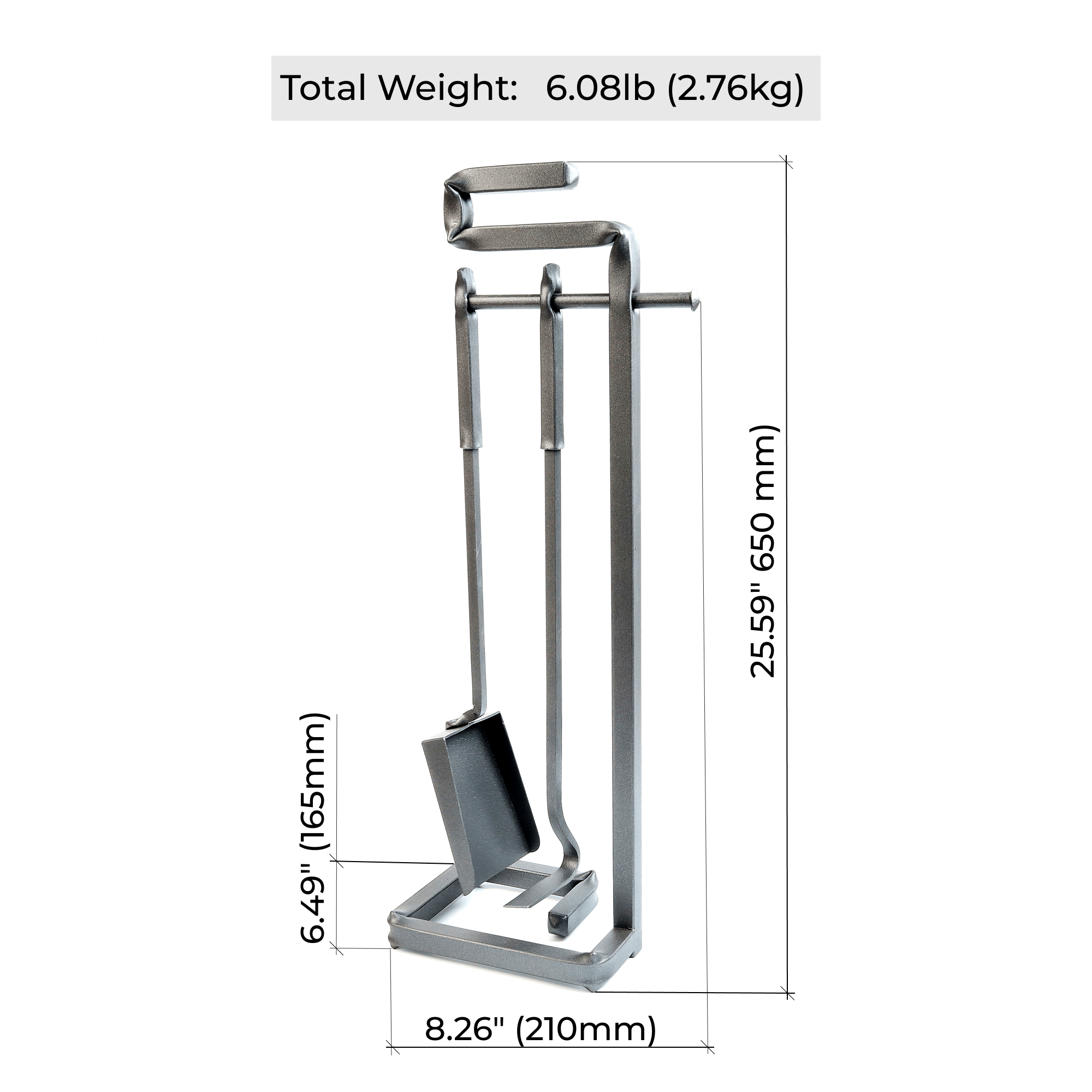 Modern Fireplace Tool Set - StrictBlacksmith