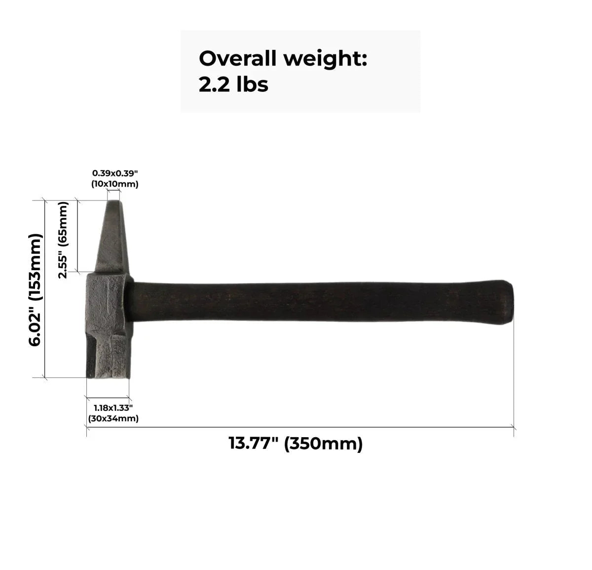 Hot Punch Square Hammer Drift for Blacksmith 2.2 lbs - StrictBlacksmith
