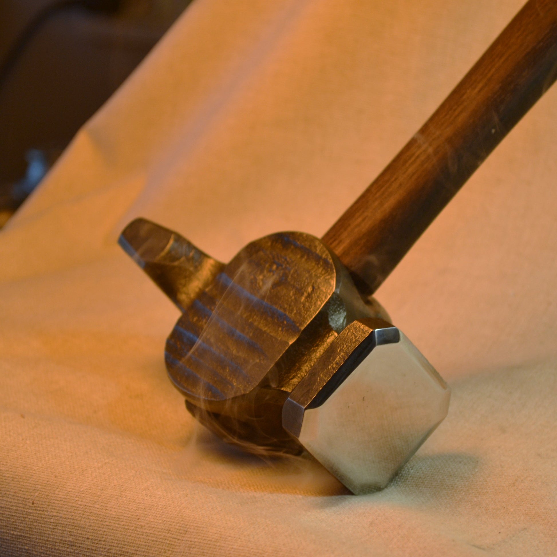 Blacksmith Cross Peen Hammer – Forged Steel Hammer for Metalworking & Forging