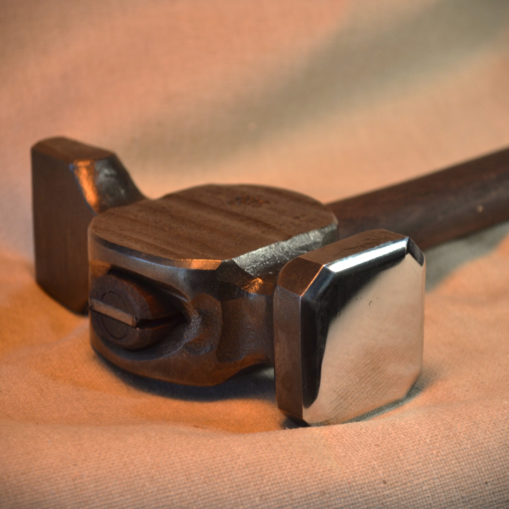 Blacksmith Cross Peen Hammer – Forged Steel Hammer for Metalworking & Forging
