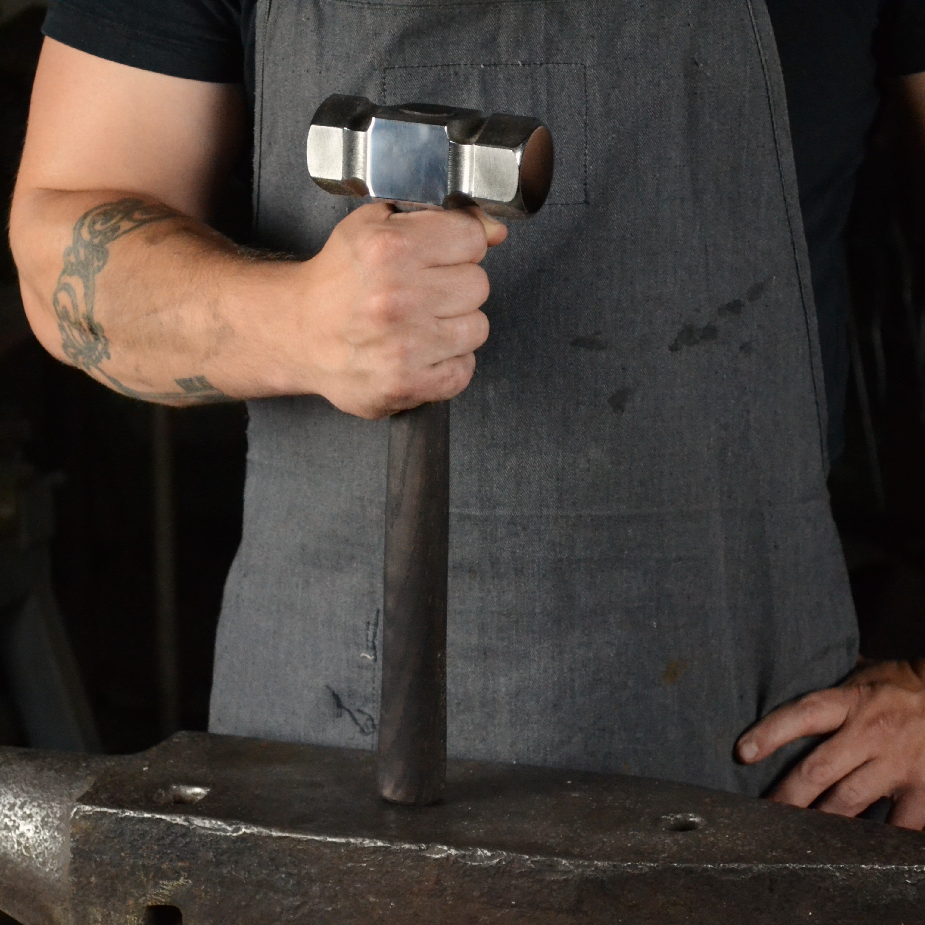 Rounding Forging Blacksmith Hammer 3lb Hardness Rockwell 52–55 (HRC)