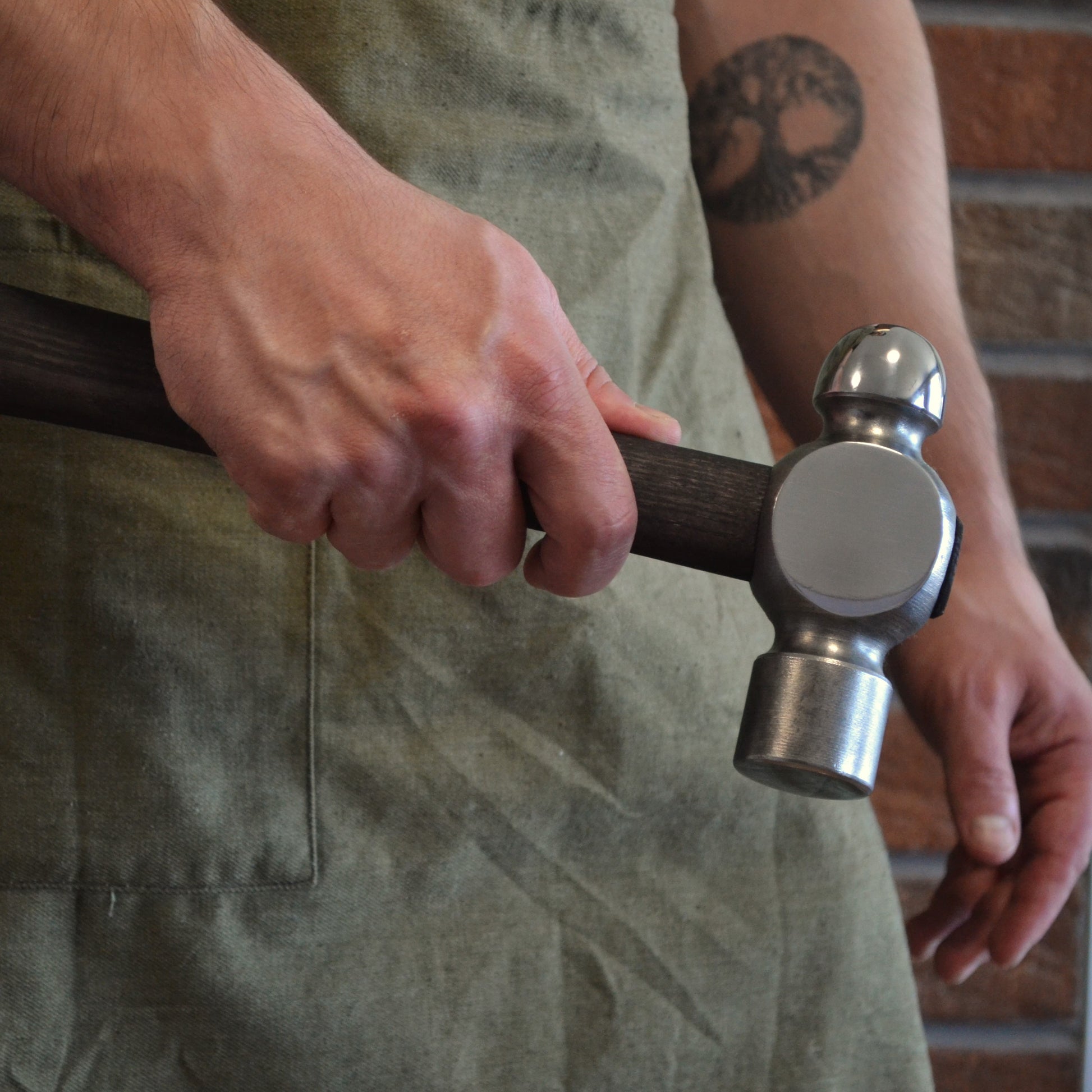 Ball-Peen Hammer with Ergonomic Ashwood Handle