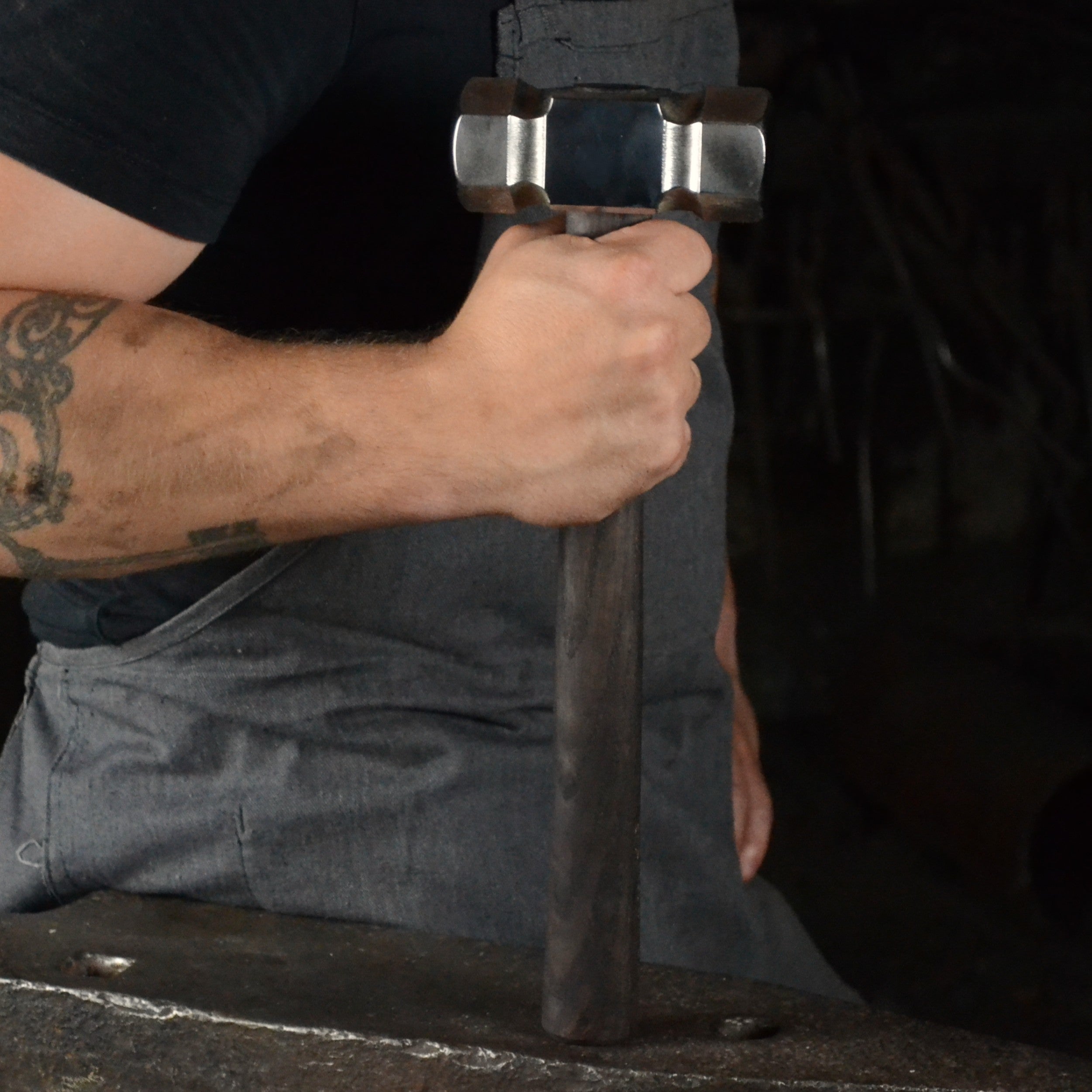 Rounding Forging Blacksmith Hammer 3lb Hardness Rockwell 52–55 (HRC)