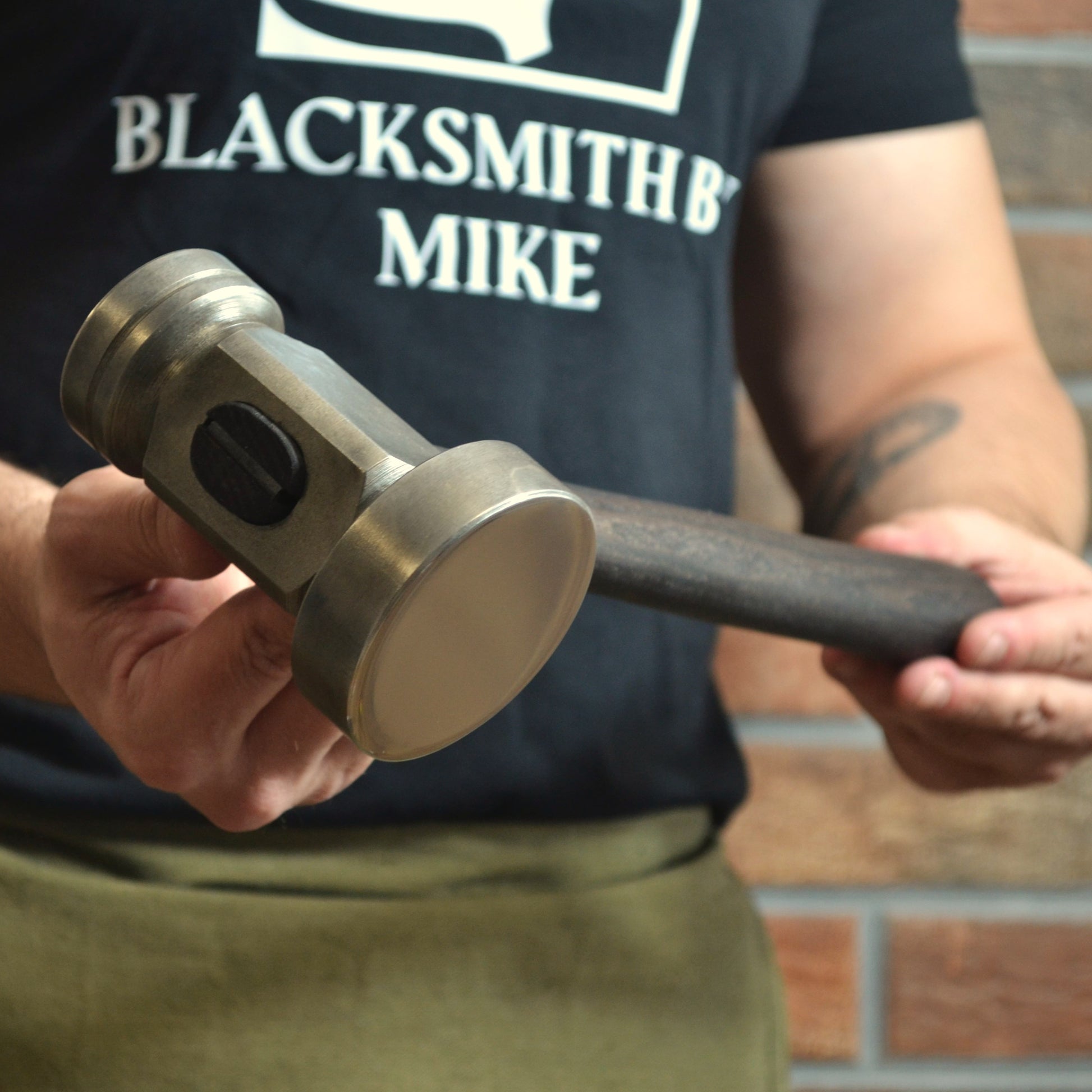 Blacksmith Flatter Hammer: Forged AISI 1045 Steel, Oiled Ash Handle