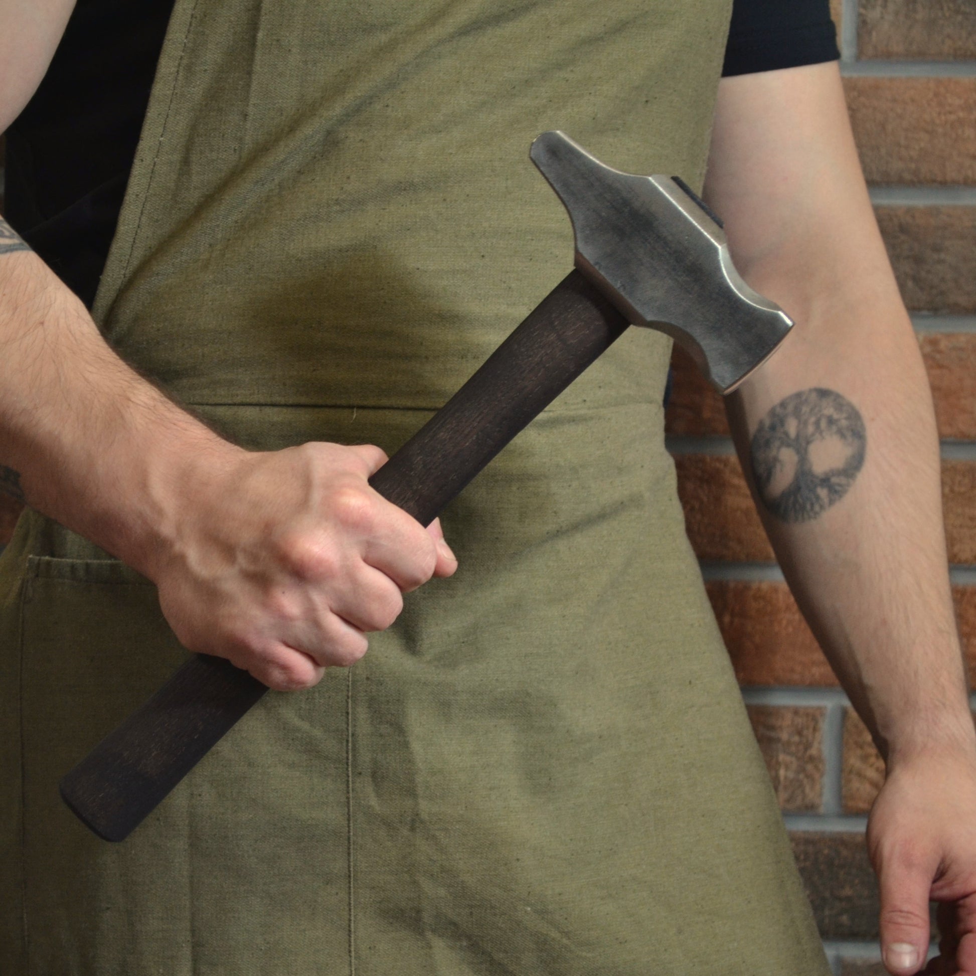 Cross Peen Hammer for Blacksmithing - Customizable with Ashwood Handle