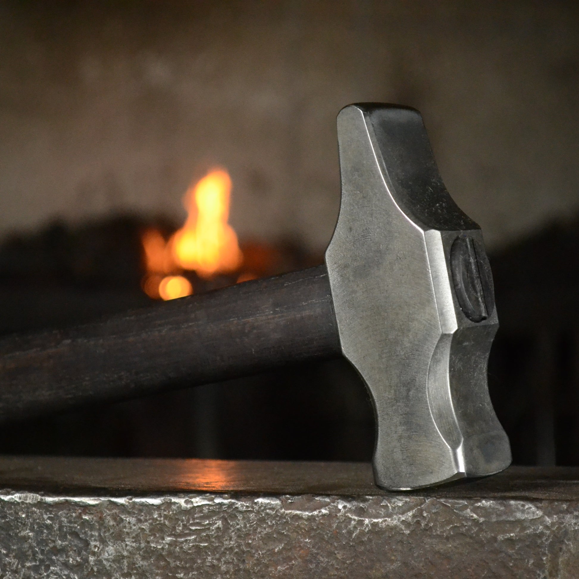 Blacksmith Cross Peen Hammer – Hand Forged Tool (1.85 lb, AISI 1080 Steel)
