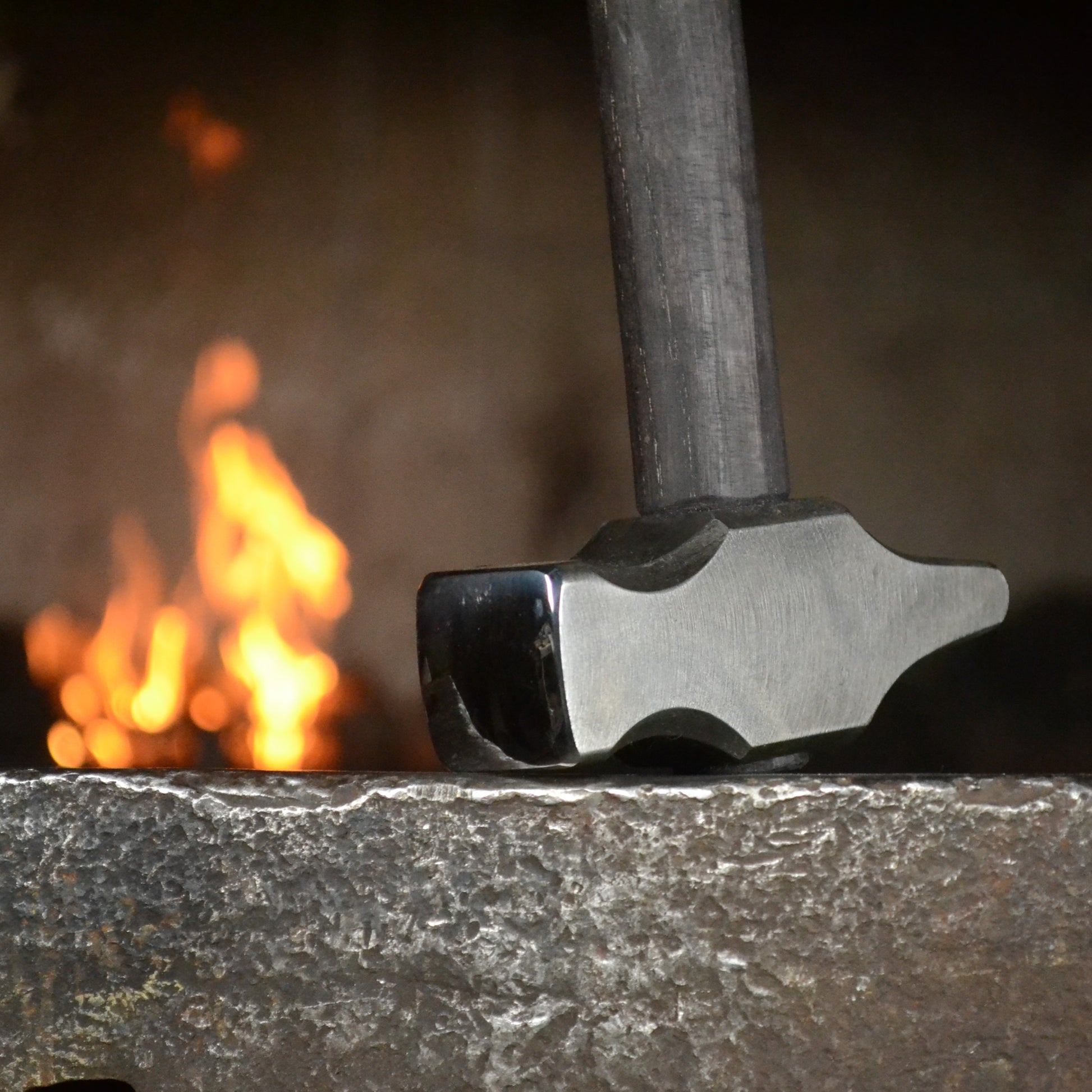Blacksmith Cross Peen Hammer – Hand Forged Tool (1.85 lb, AISI 1080 Steel)