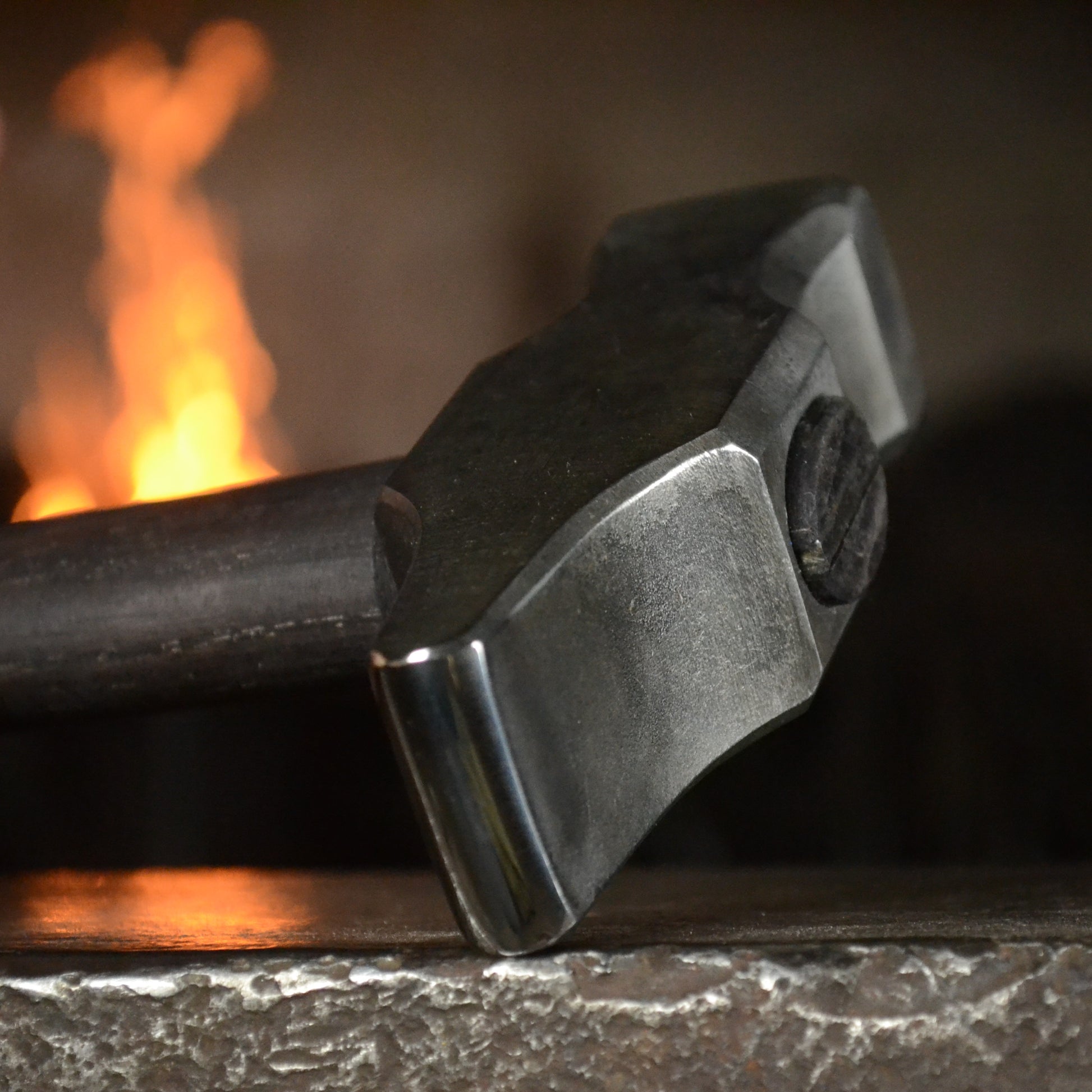 Blacksmith Cross Peen Hammer – Hand Forged Tool (1.85 lb, AISI 1080 Steel)