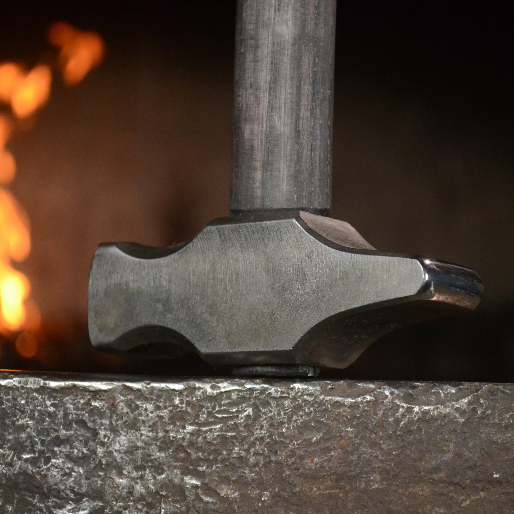 Blacksmith Cross Peen Hammer – Hand Forged Tool (1.85 lb, AISI 1080 Steel)