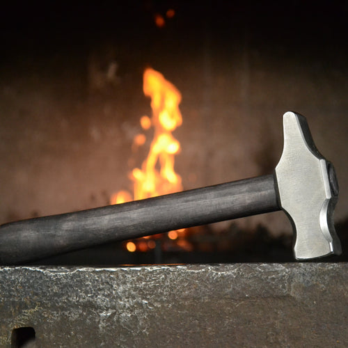 Blacksmith Cross Peen Hammer – Hand Forged Tool (1.85 lb, AISI 1080 Steel)