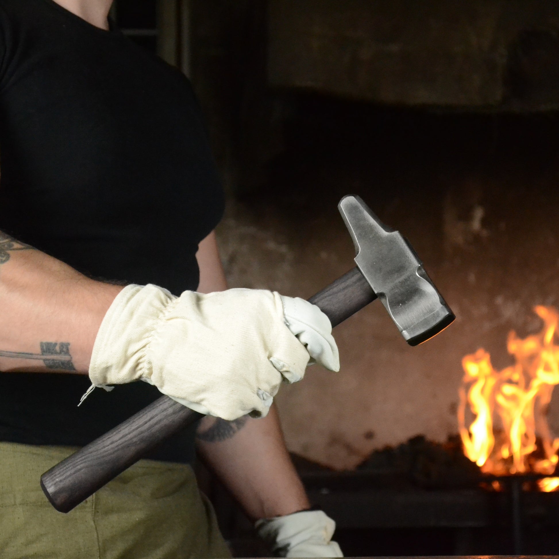 Blacksmith Cross Peen Hammer – Hand Forged AISI 1080 High Carbon Steel – 3lbs  – 54–55 HRC