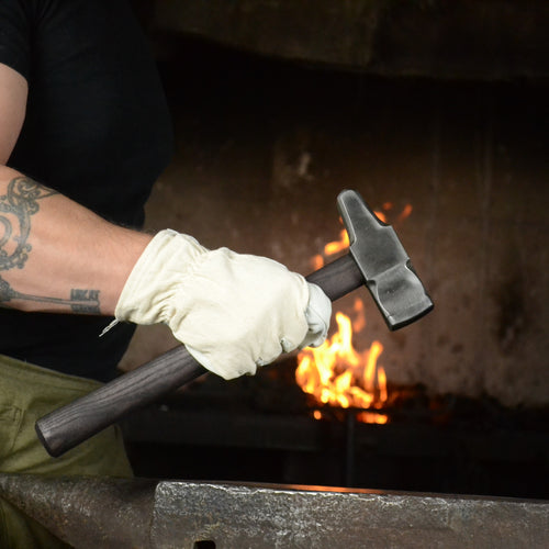 Blacksmith Cross Peen Hammer – Hand Forged AISI 1080 High Carbon Steel – 3lbs  – 54–55 HRC