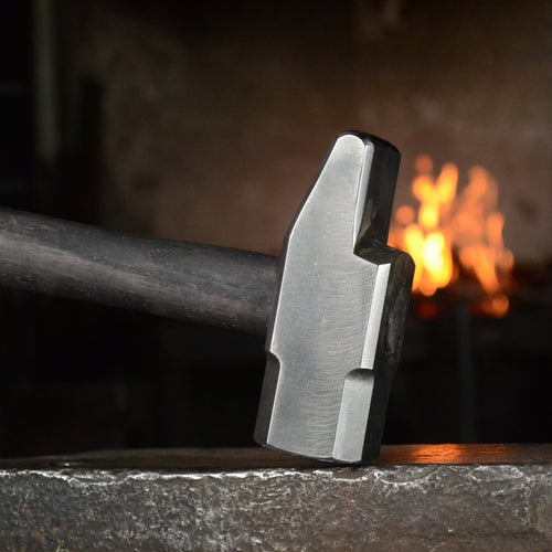Blacksmith Cross Peen Hammer – AISI 1080 High Carbon Steel – 3.44 lb (1560g) Forging Hammer – Ashwood Handle –