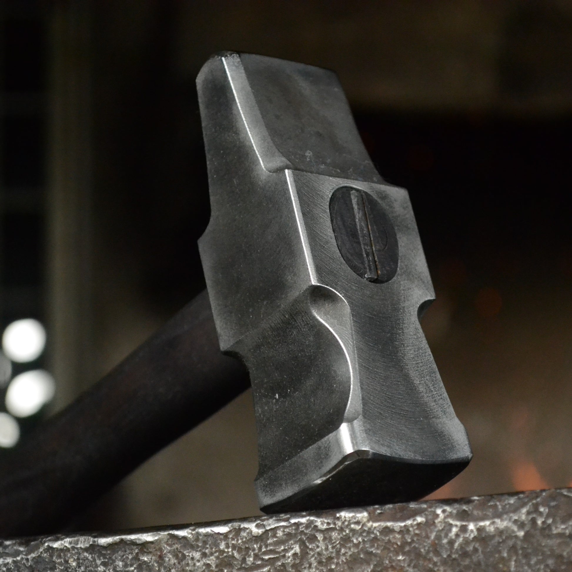 Blacksmith Cross Peen Hammer – Hand Forged AISI 1080 High Carbon Steel – 3lbs  – 54–55 HRC