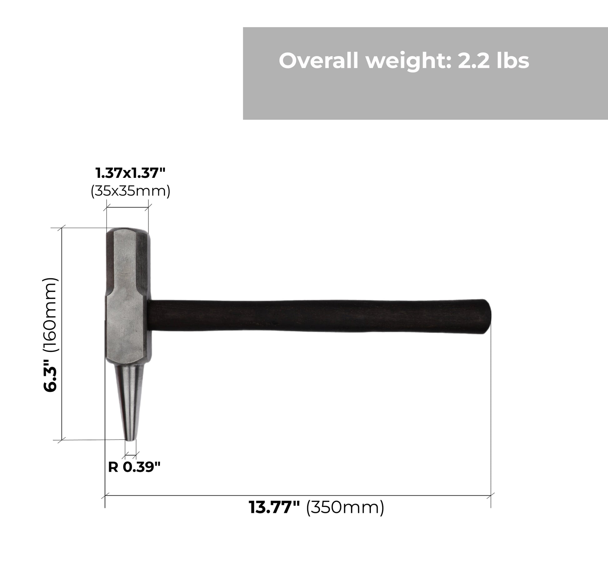 Hot Punch Circle Hammer Drift for Blacksmith 2.2 lbs
