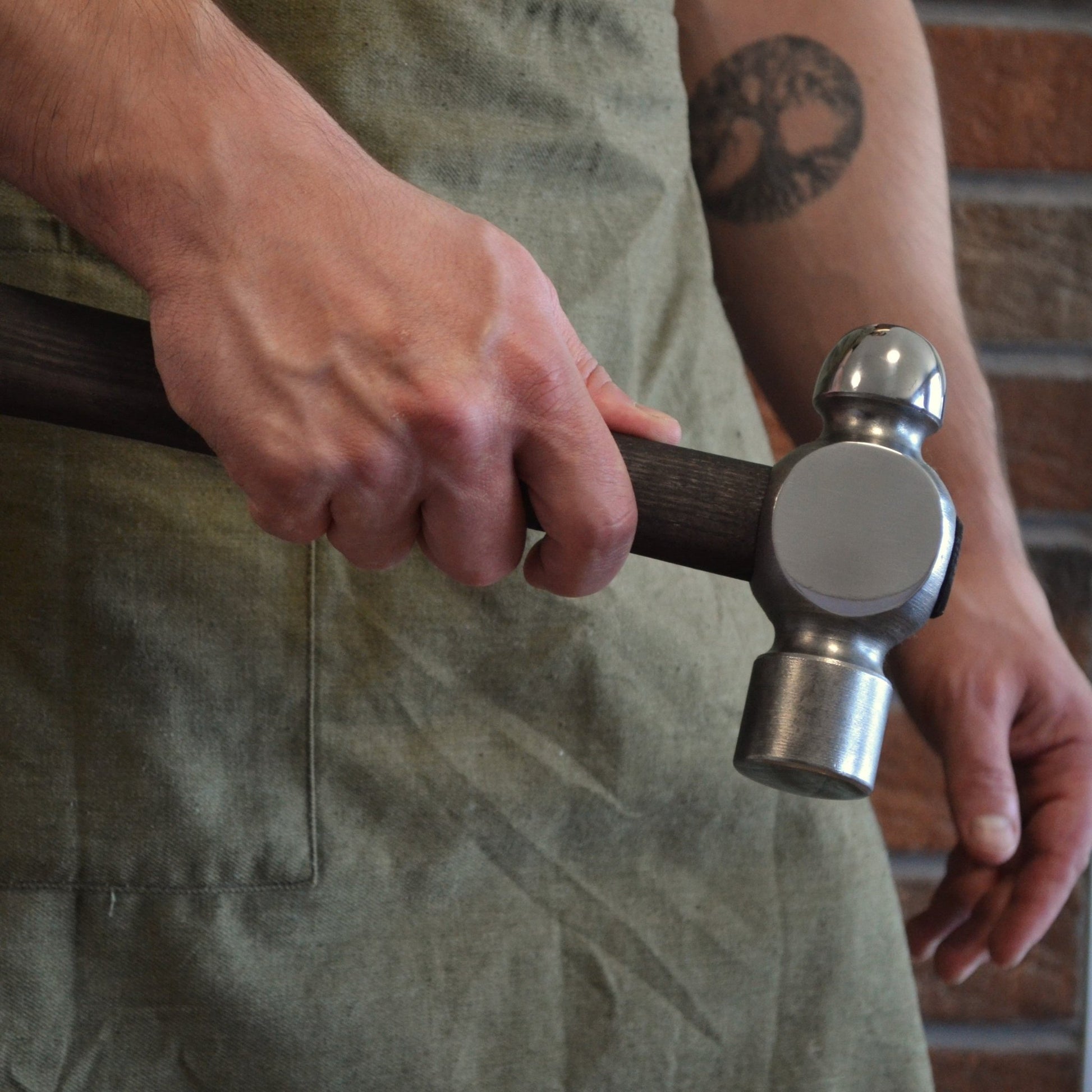 Ball-Peen Hammer with Ergonomic Ashwood Handle - StrictBlacksmith