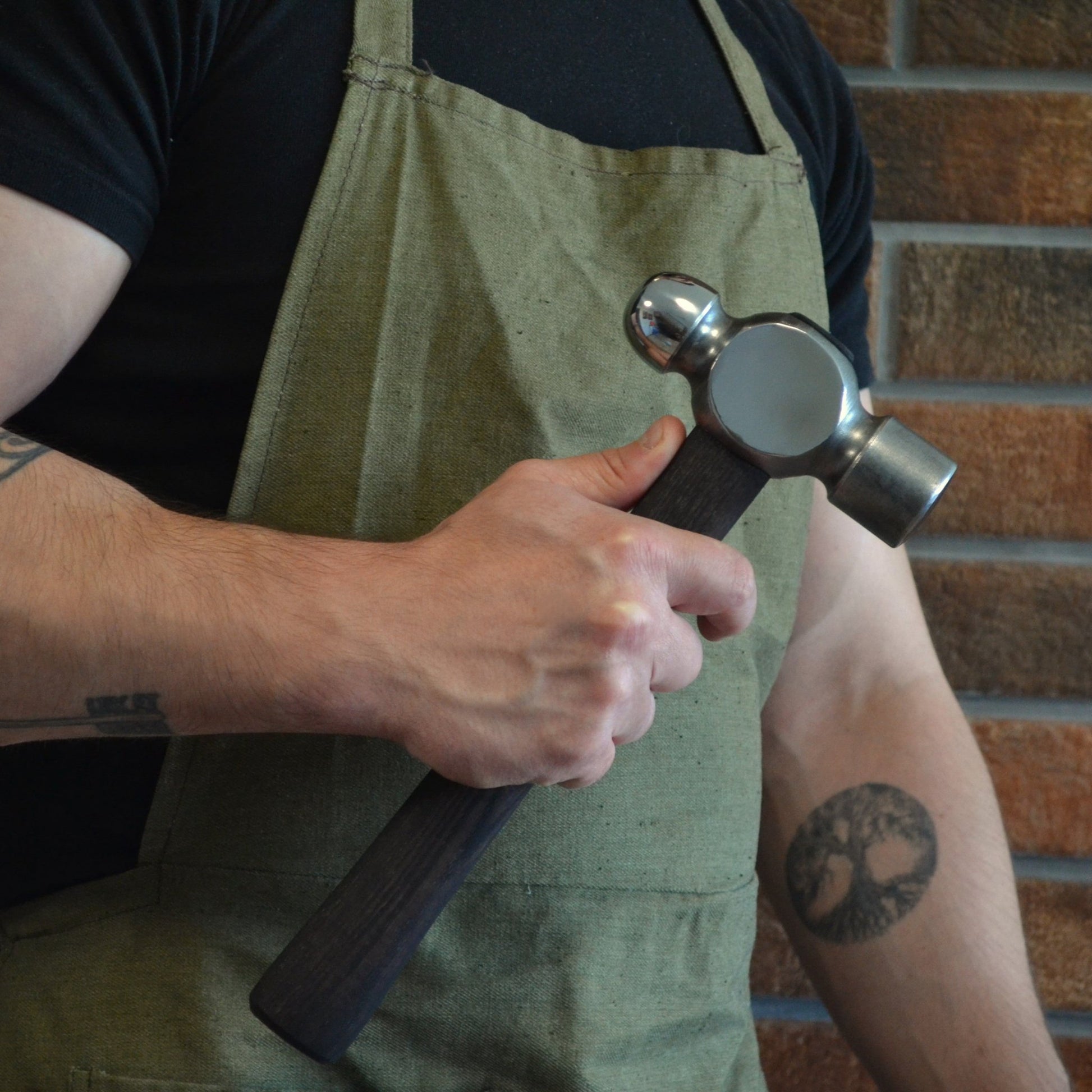 Ball-Peen Hammer with Ergonomic Ashwood Handle - StrictBlacksmith