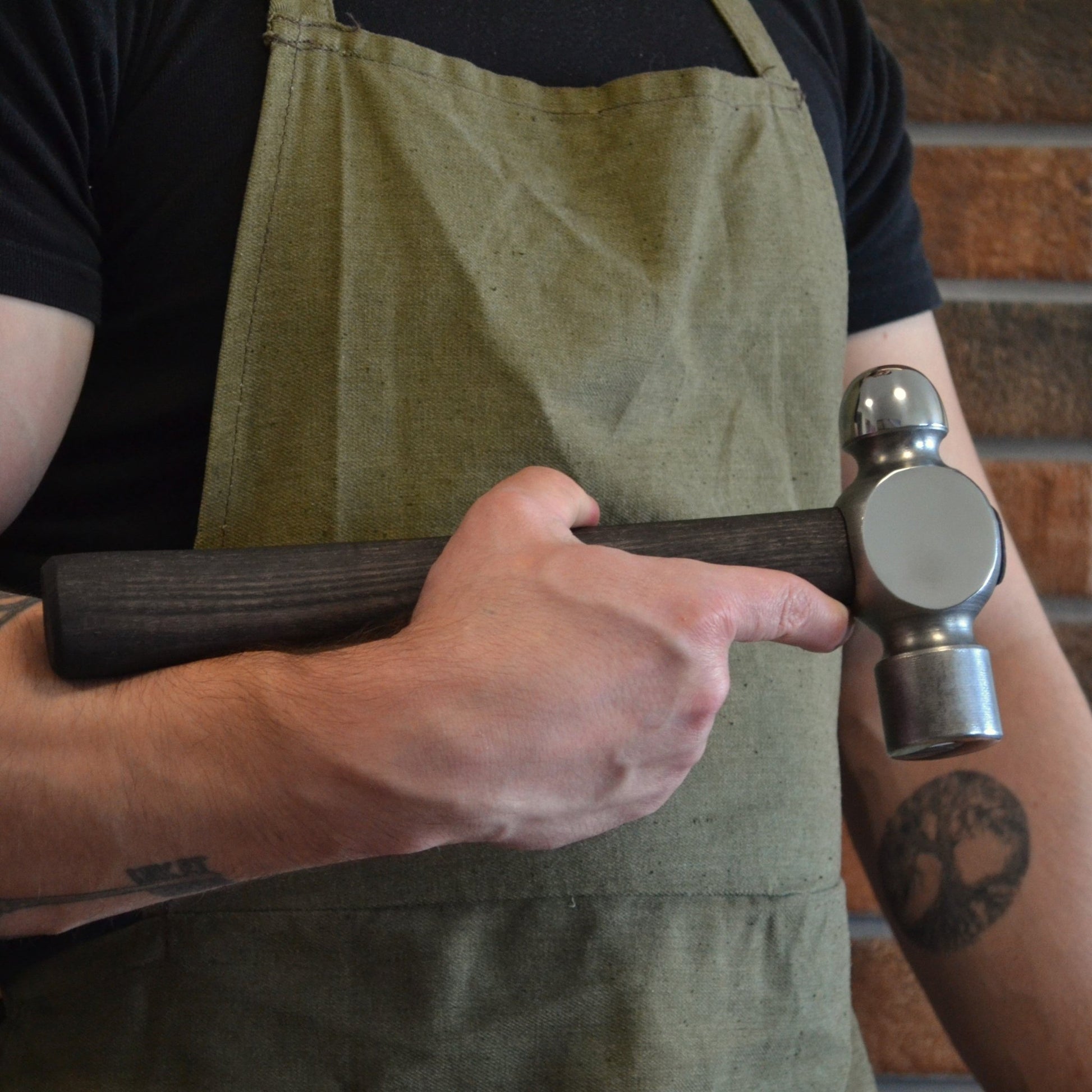 Ball-Peen Hammer with Ergonomic Ashwood Handle - StrictBlacksmith