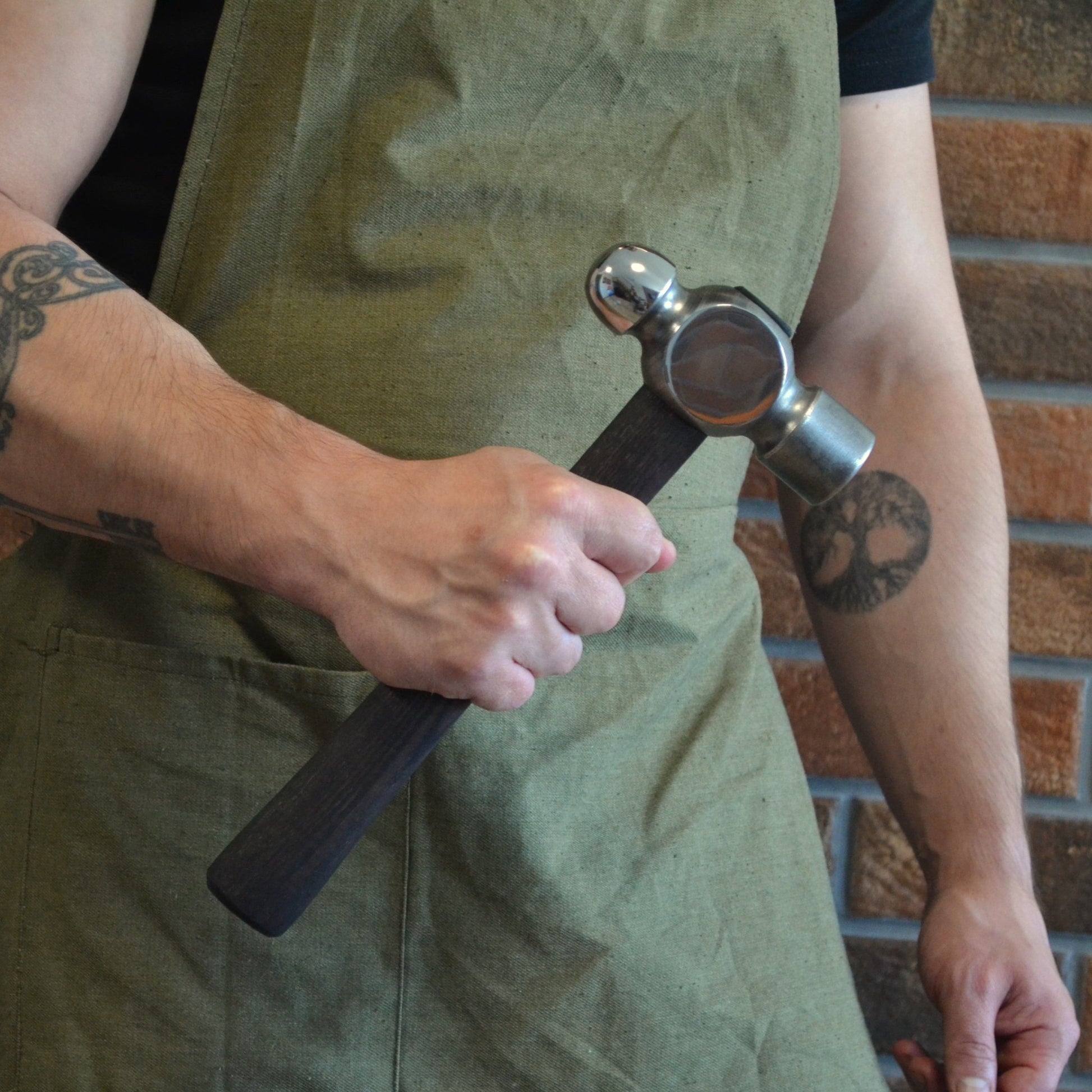Ball-Peen Hammer with Ergonomic Ashwood Handle - StrictBlacksmith