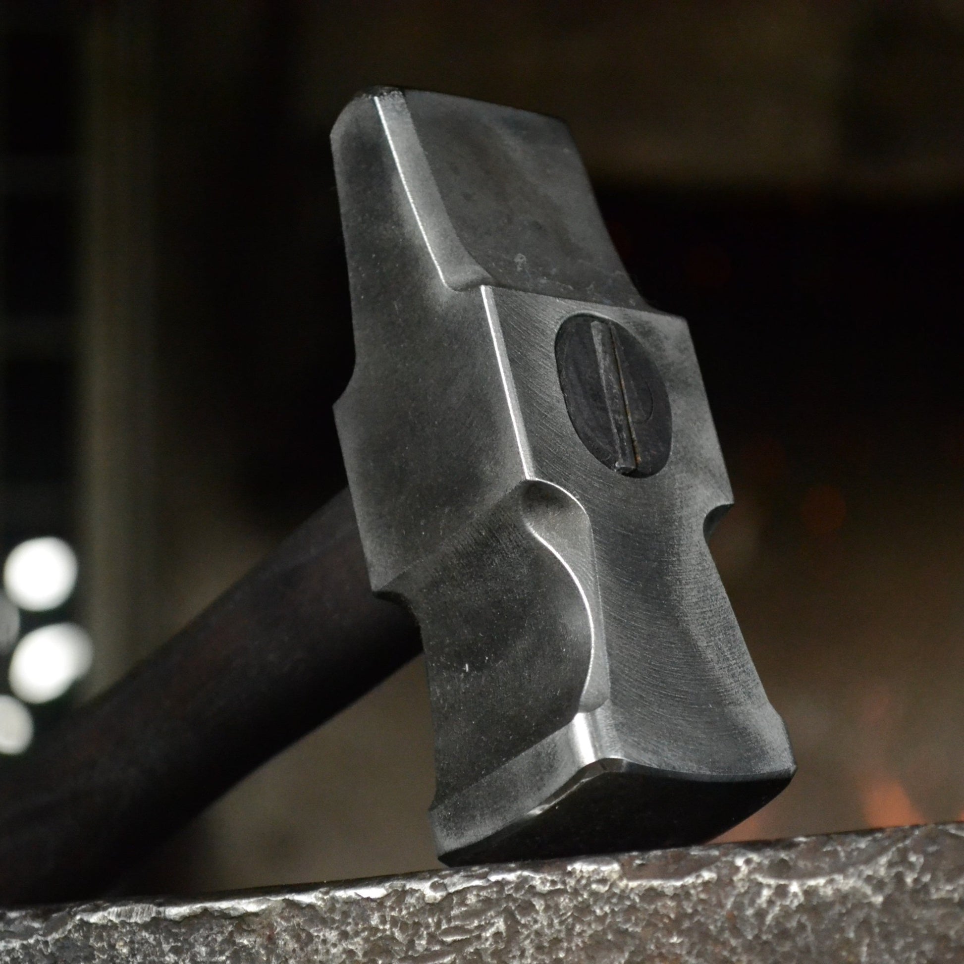 Blacksmith Cross Peen Hammer – Hand Forged AISI 1080 High Carbon Steel – 3lbs – 54–55 HRC - StrictBlacksmith