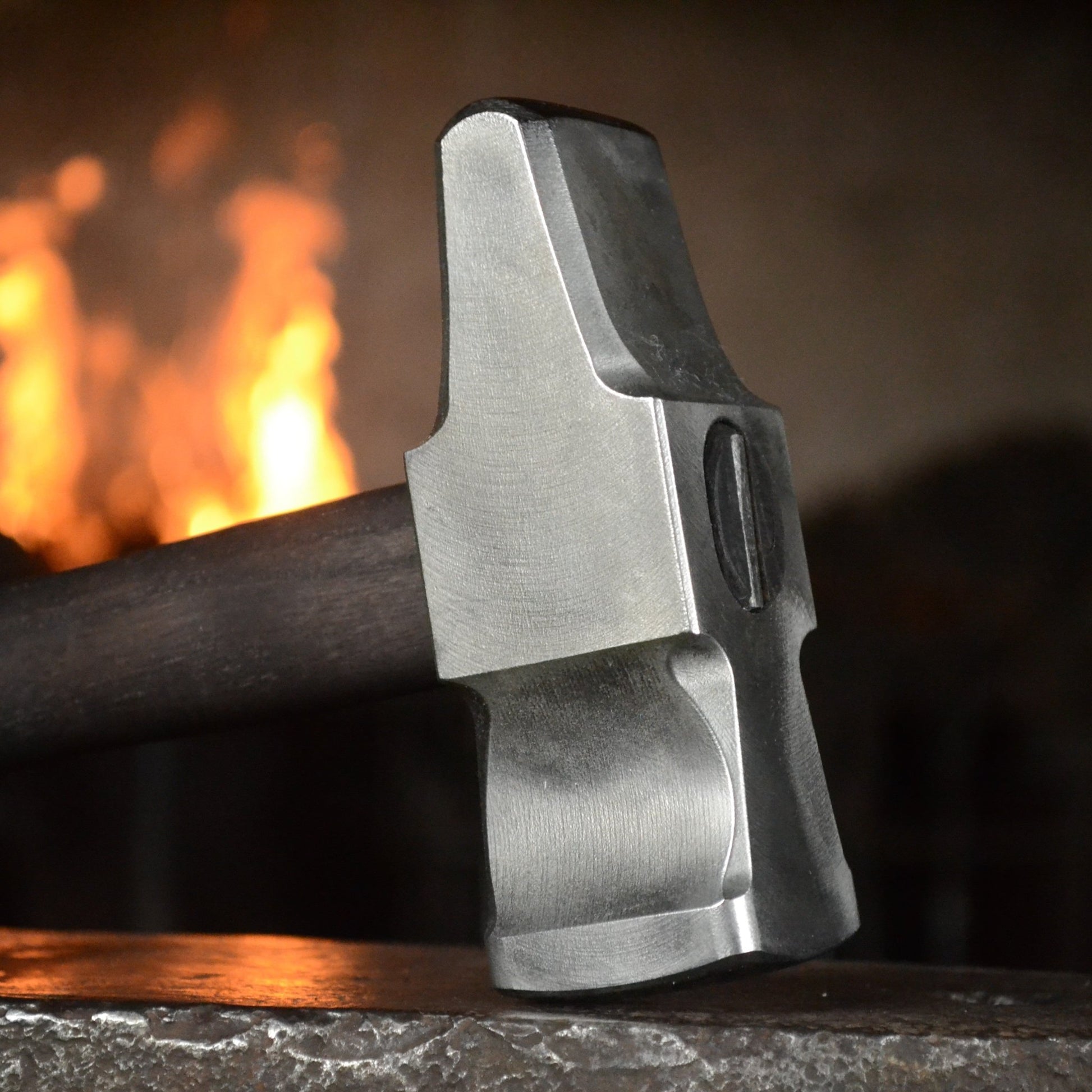 Blacksmith Cross Peen Hammer – Hand Forged AISI 1080 High Carbon Steel – 3lbs – 54–55 HRC - StrictBlacksmith