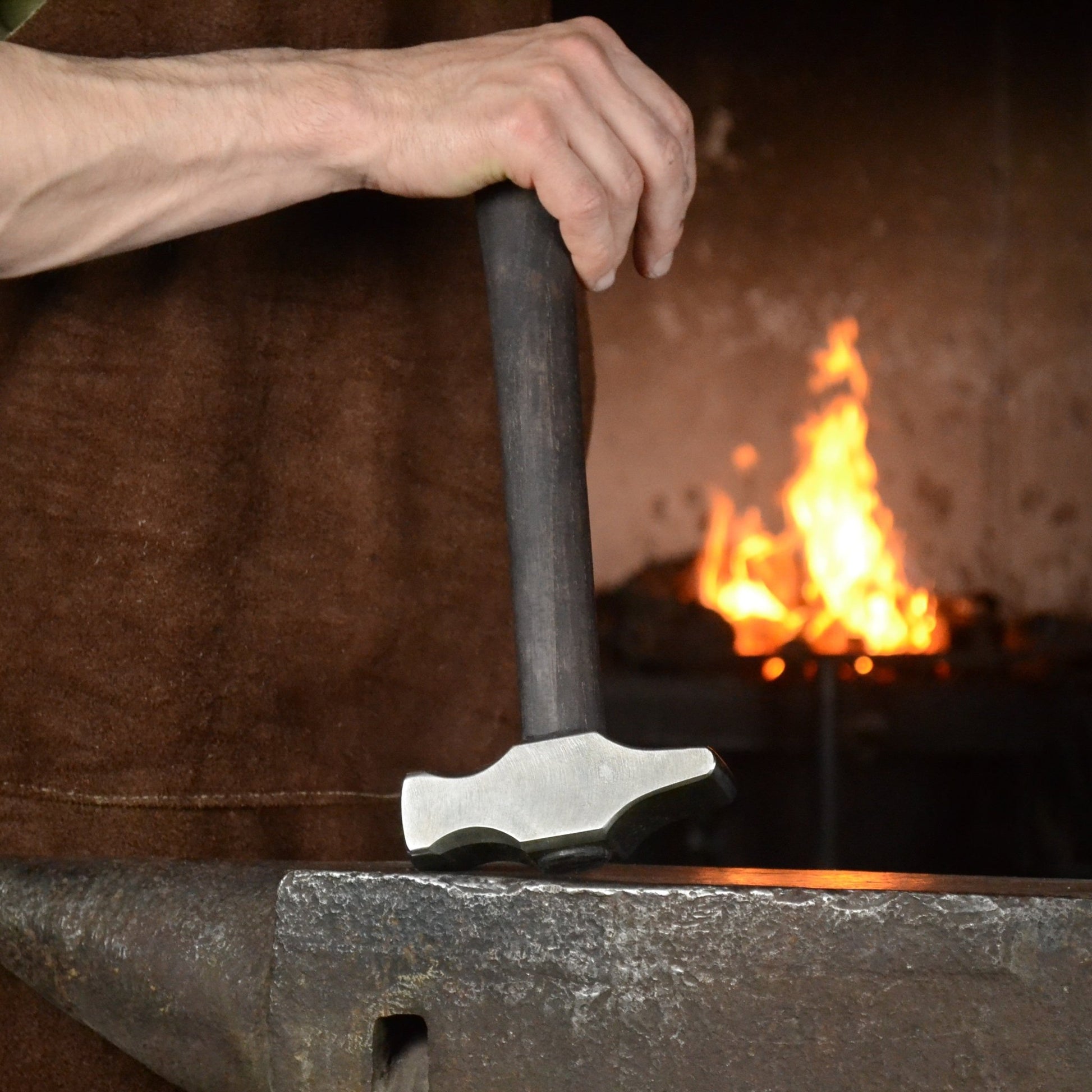 Blacksmith Cross Peen Hammer – Hand Forged Tool (1.85 lb, AISI 1080 Steel) - StrictBlacksmith