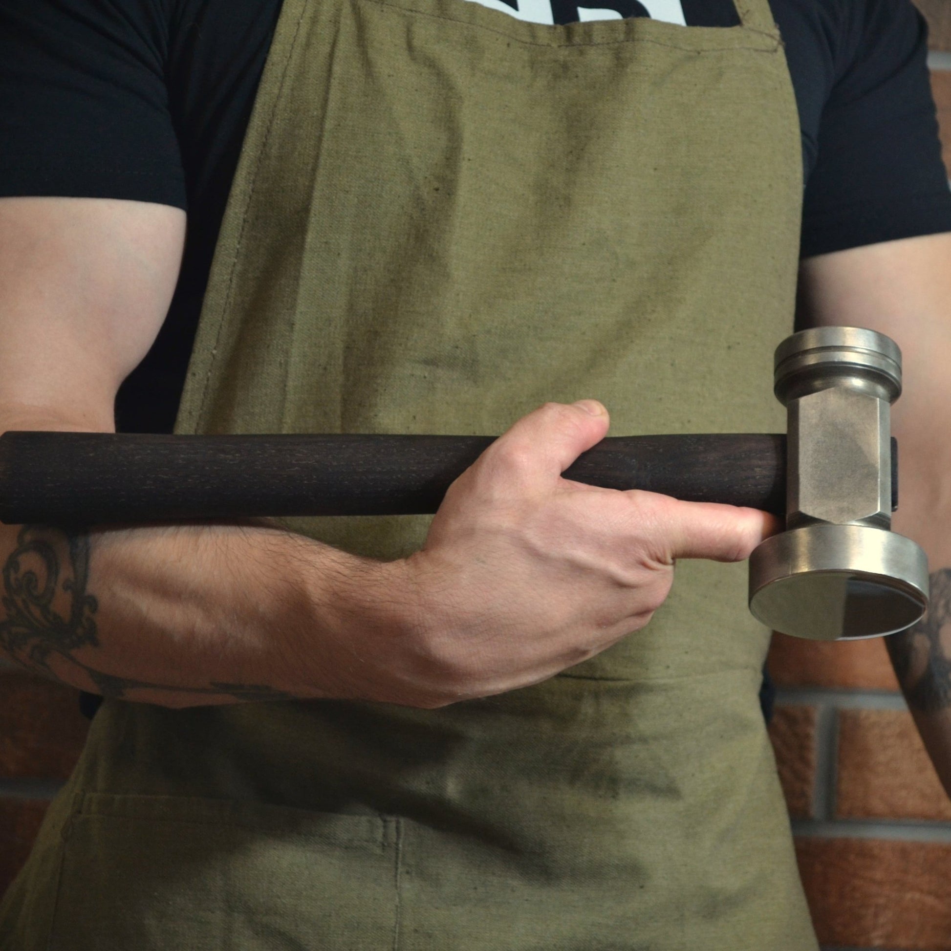 Blacksmith Flatter Hammer: Forged AISI 1045 Steel, Oiled Ash Handle - StrictBlacksmith