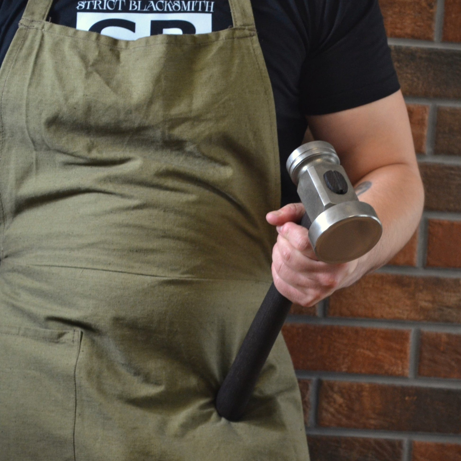 Blacksmith Flatter Hammer: Forged AISI 1045 Steel, Oiled Ash Handle - StrictBlacksmith