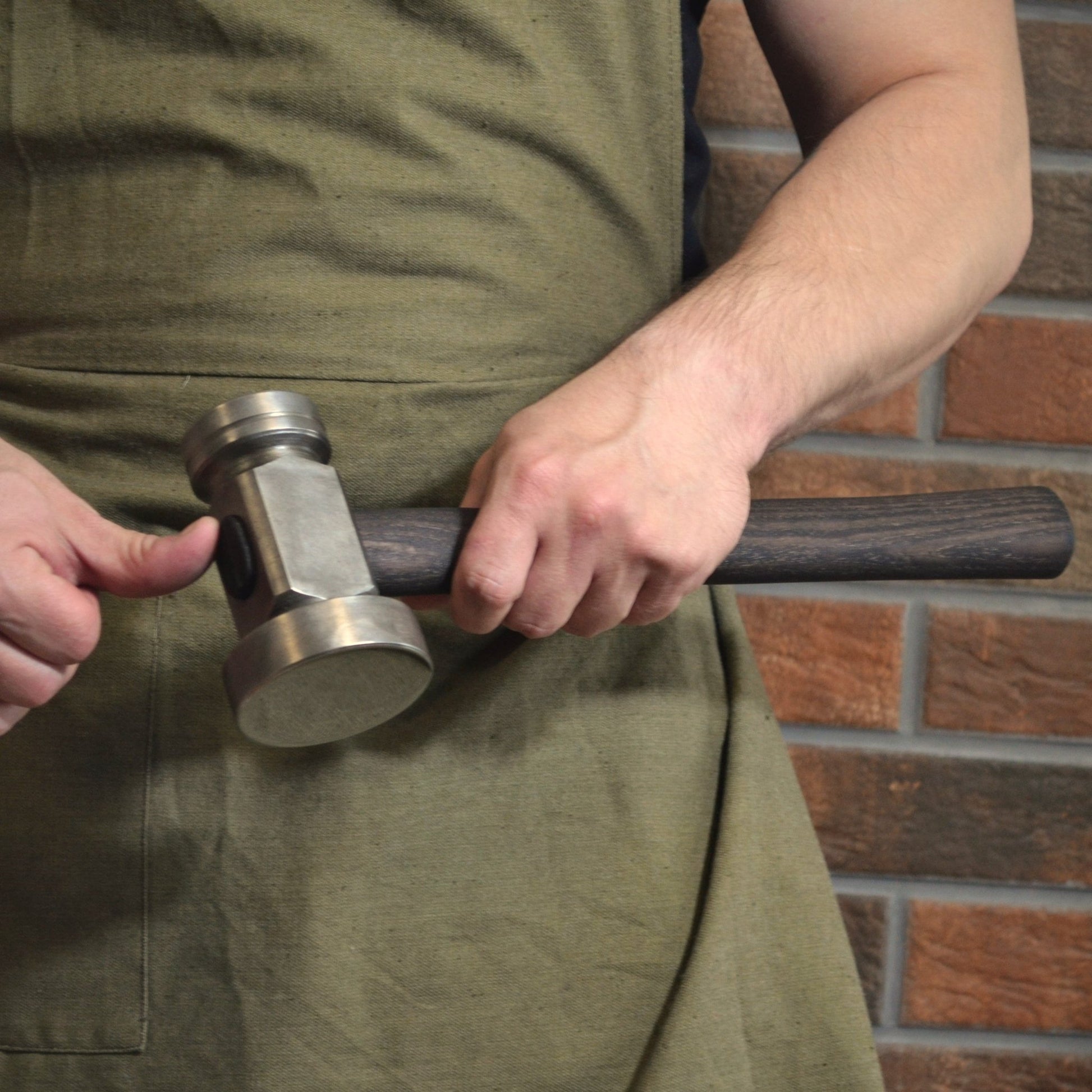 Blacksmith Flatter Hammer: Forged AISI 1045 Steel, Oiled Ash Handle - StrictBlacksmith