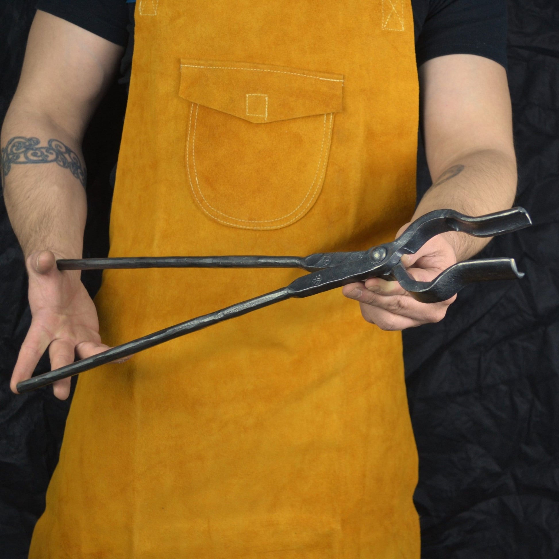 Blacksmithing Round Jaw Tongs: Precision Forging Tool - StrictBlacksmith