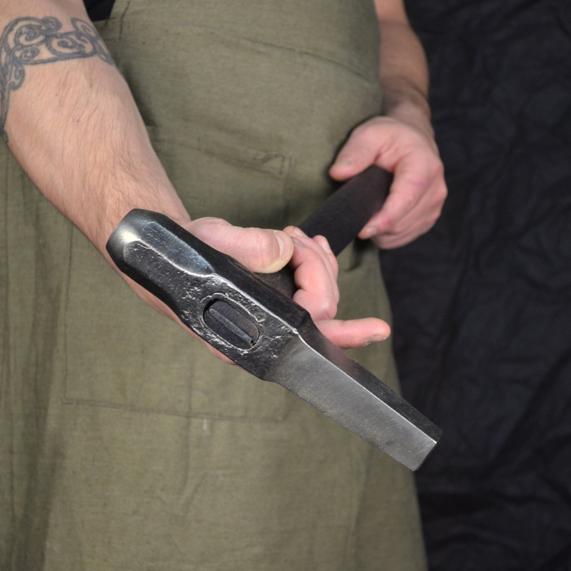 Blacksmiths Hot Punch Hand-Forged Hammer - StrictBlacksmith