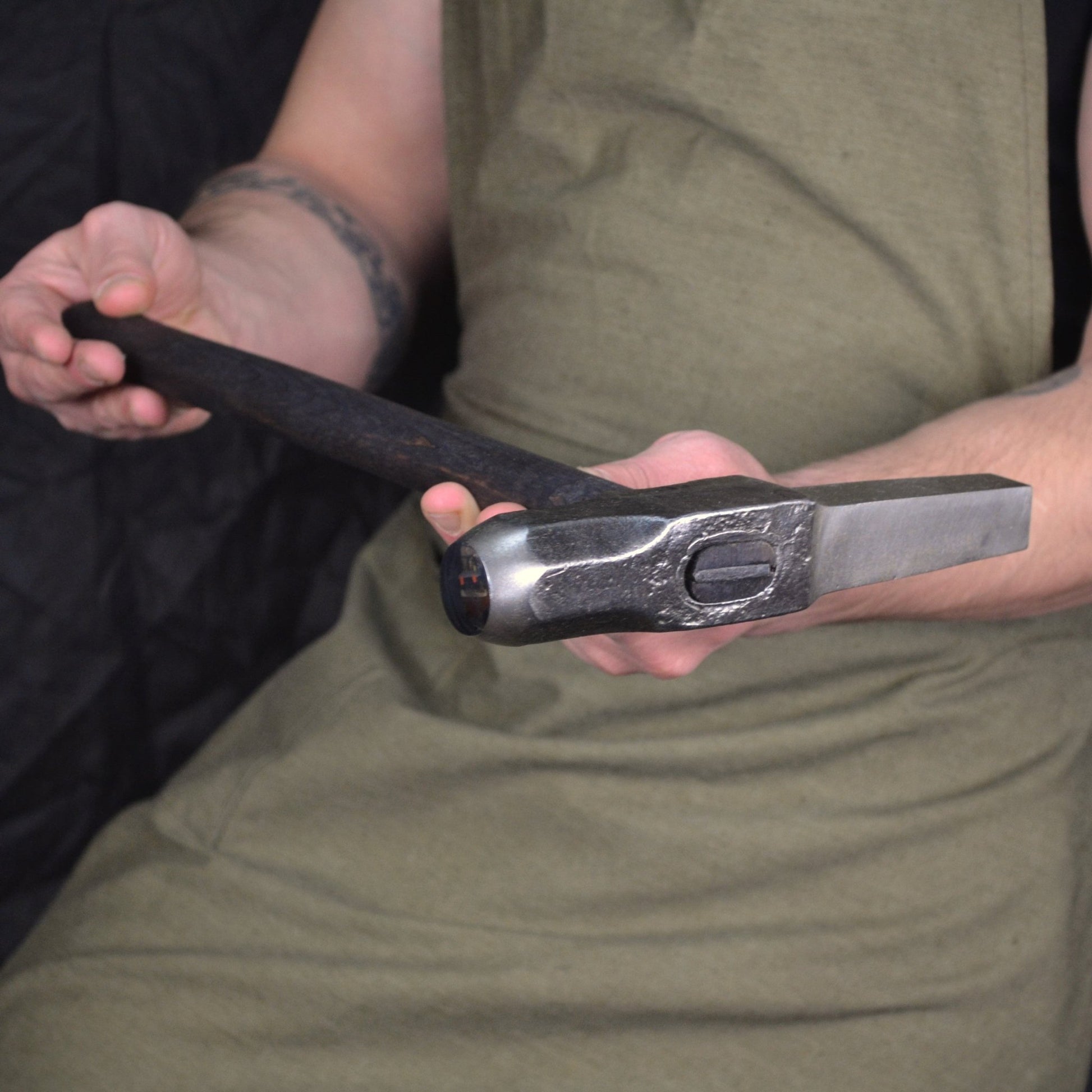 Blacksmiths Hot Punch Hand-Forged Hammer - StrictBlacksmith