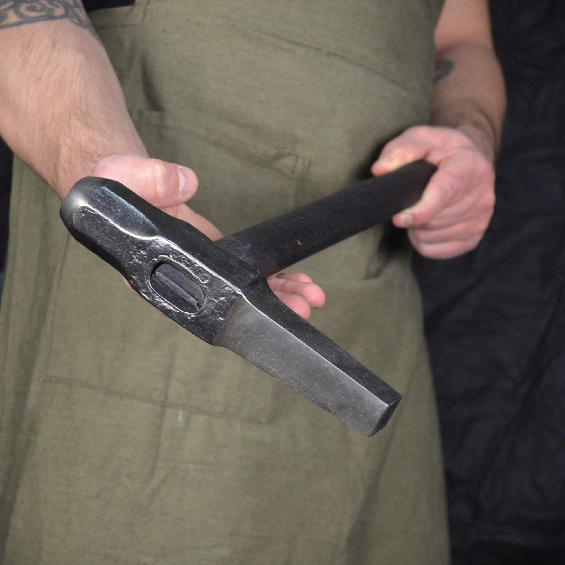 Blacksmiths Hot Punch Hand-Forged Hammer - StrictBlacksmith