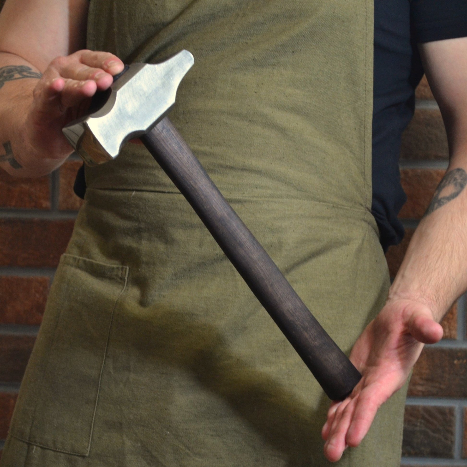 Cross Peen Hammer for Blacksmithing - Customizable with Ashwood Handle - StrictBlacksmith