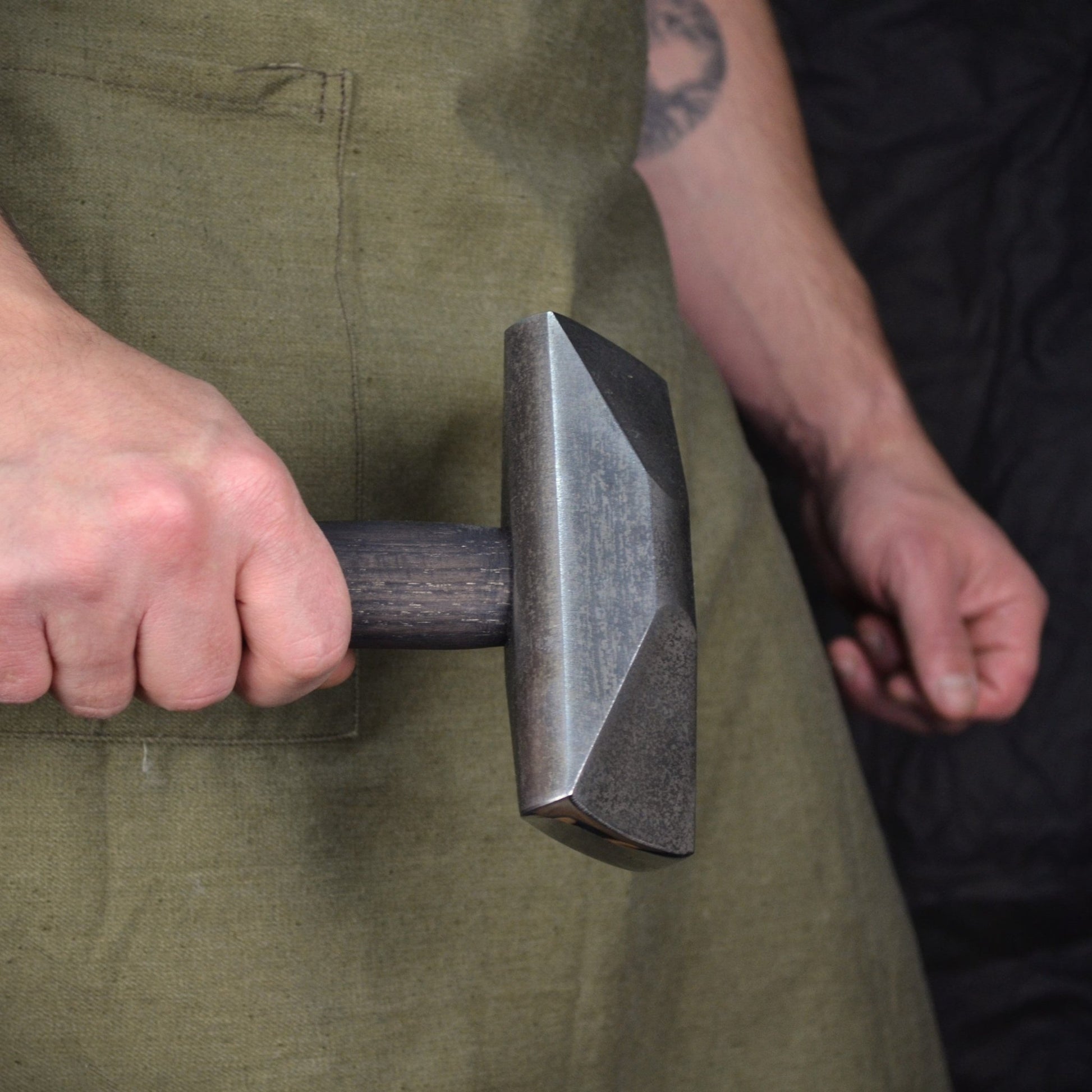 Double Diagonal Peen Forging Hammer, Hand-Forged Blacksmith Tool - StrictBlacksmith