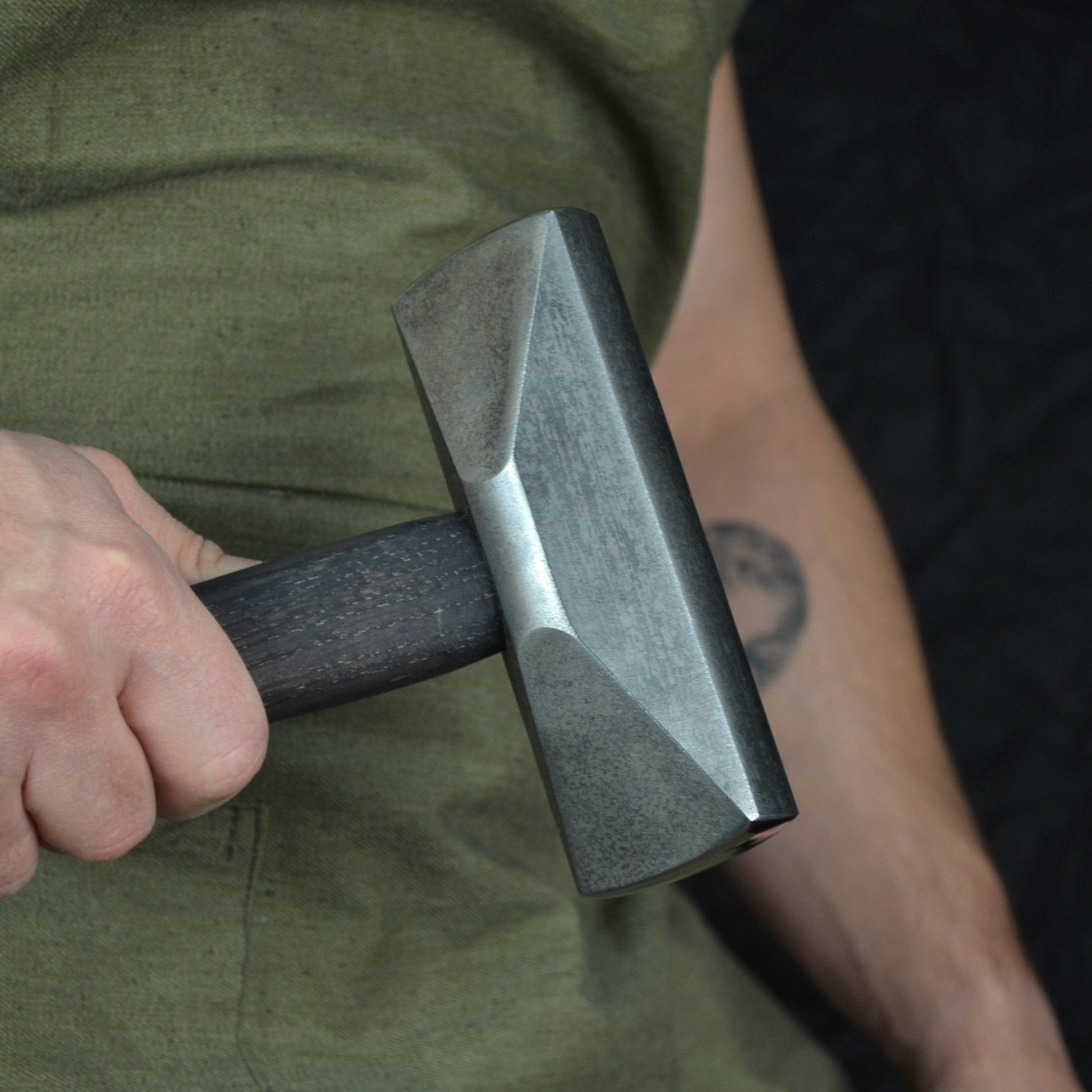 Double Diagonal Peen Forging Hammer, Hand-Forged Blacksmith Tool - StrictBlacksmith