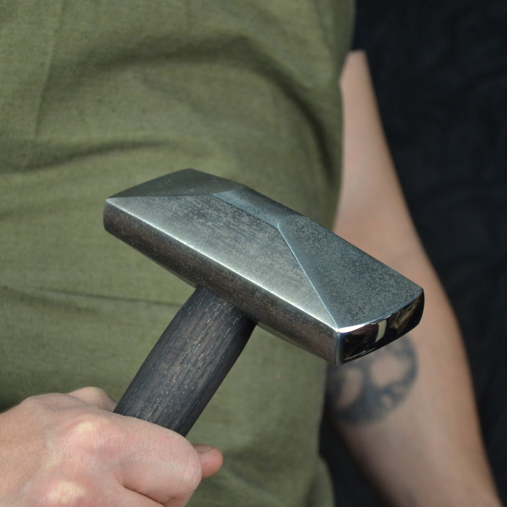 Double Diagonal Peen Forging Hammer, Hand-Forged Blacksmith Tool - StrictBlacksmith