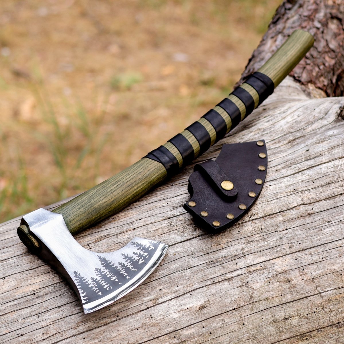 Functional axe "Hermod" with engraved head from AncientSmithy