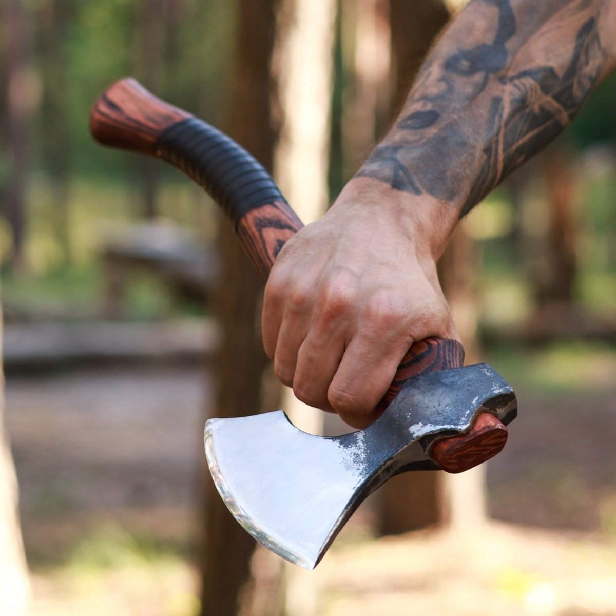 Functional axe "Idun" with leather sheath from AncientSmithy