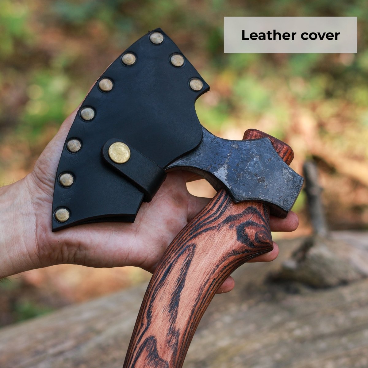 Functional axe "Idun" with leather sheath from AncientSmithy