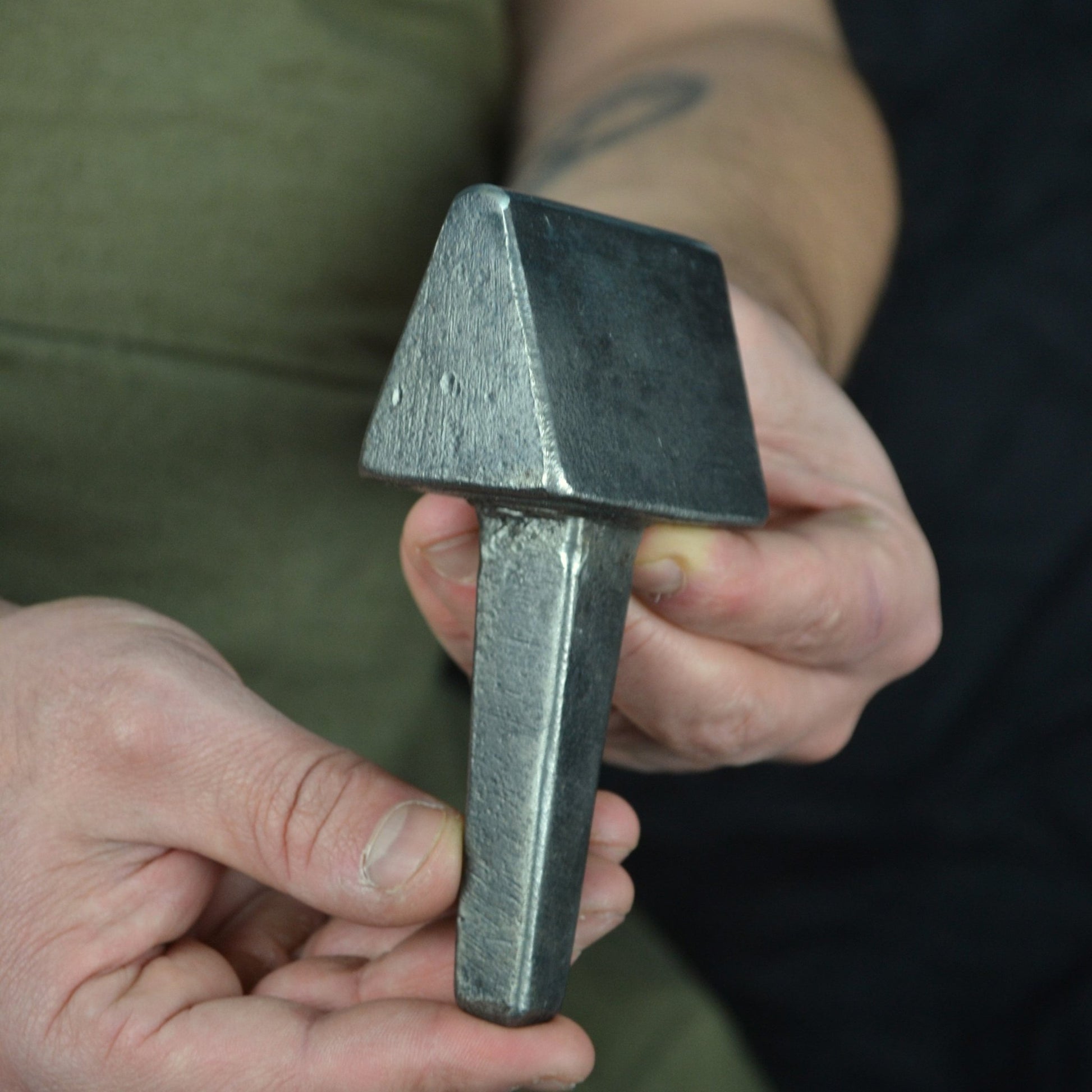 Hand Forged Blacksmithing Bottom Fuller - Professional Blacksmith Anvil Tool - StrictBlacksmith