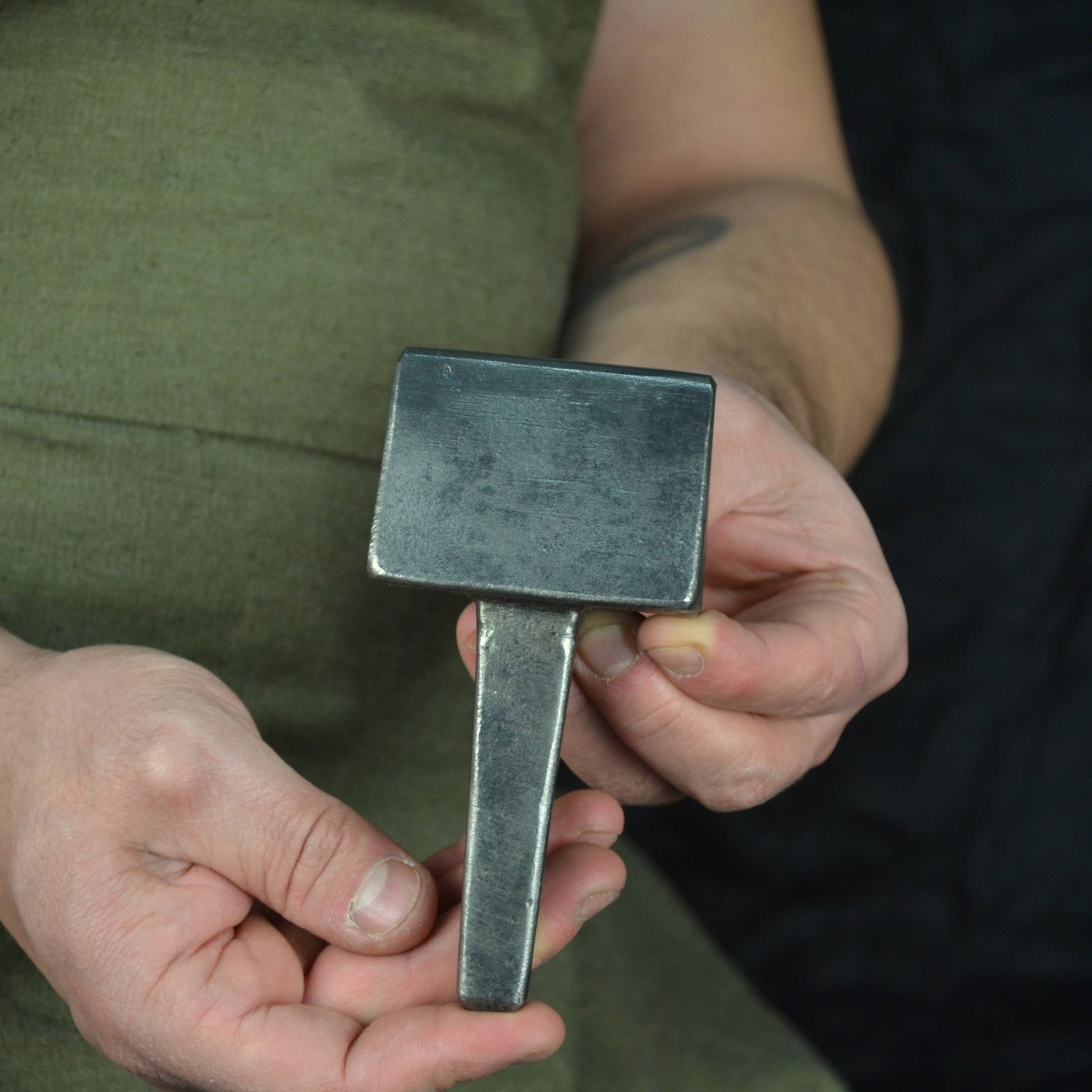 Hand Forged Blacksmithing Bottom Fuller - Professional Blacksmith Anvil Tool - StrictBlacksmith