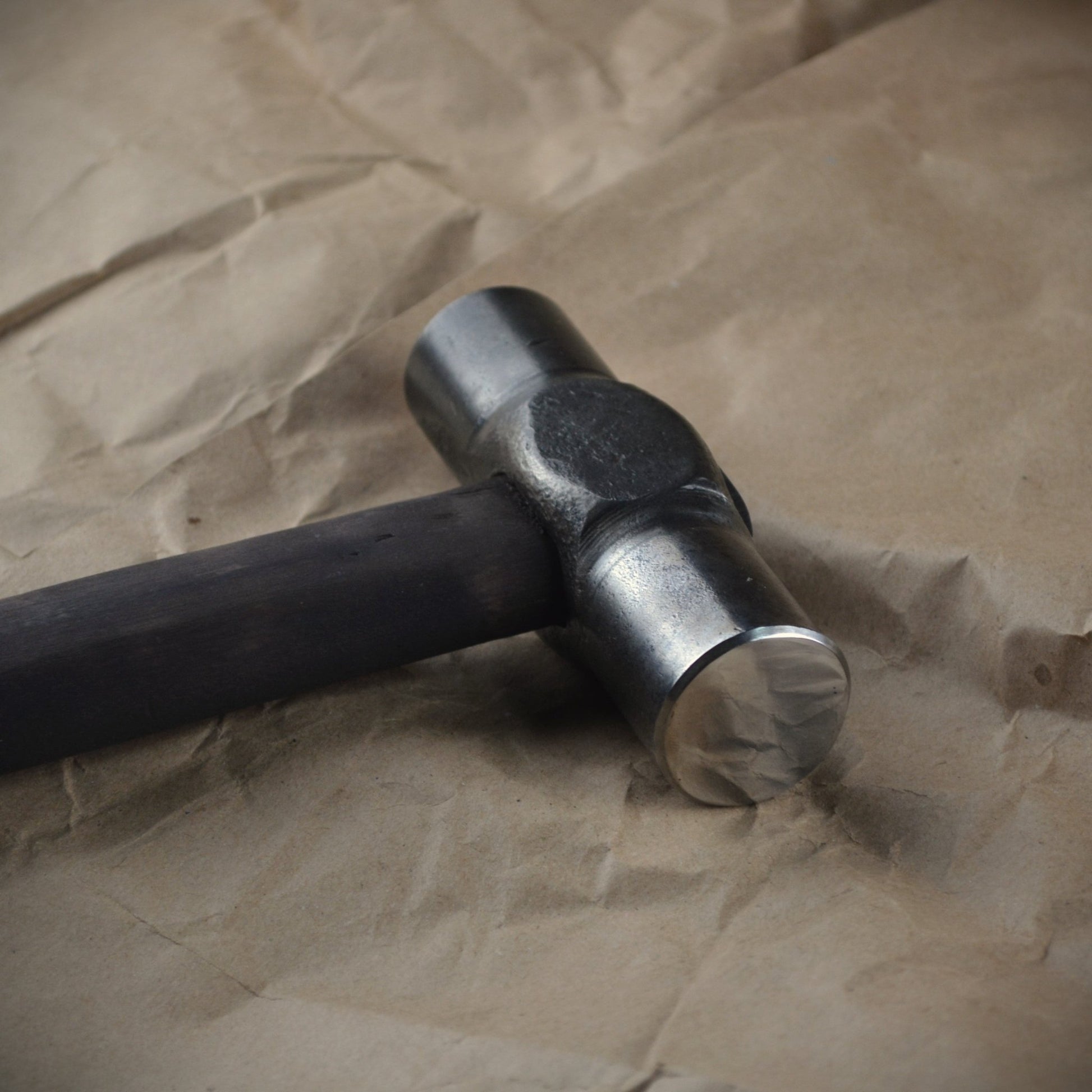 Hand-forged planishing hammer - Double headed round hammer for blacksmith - StrictBlacksmith