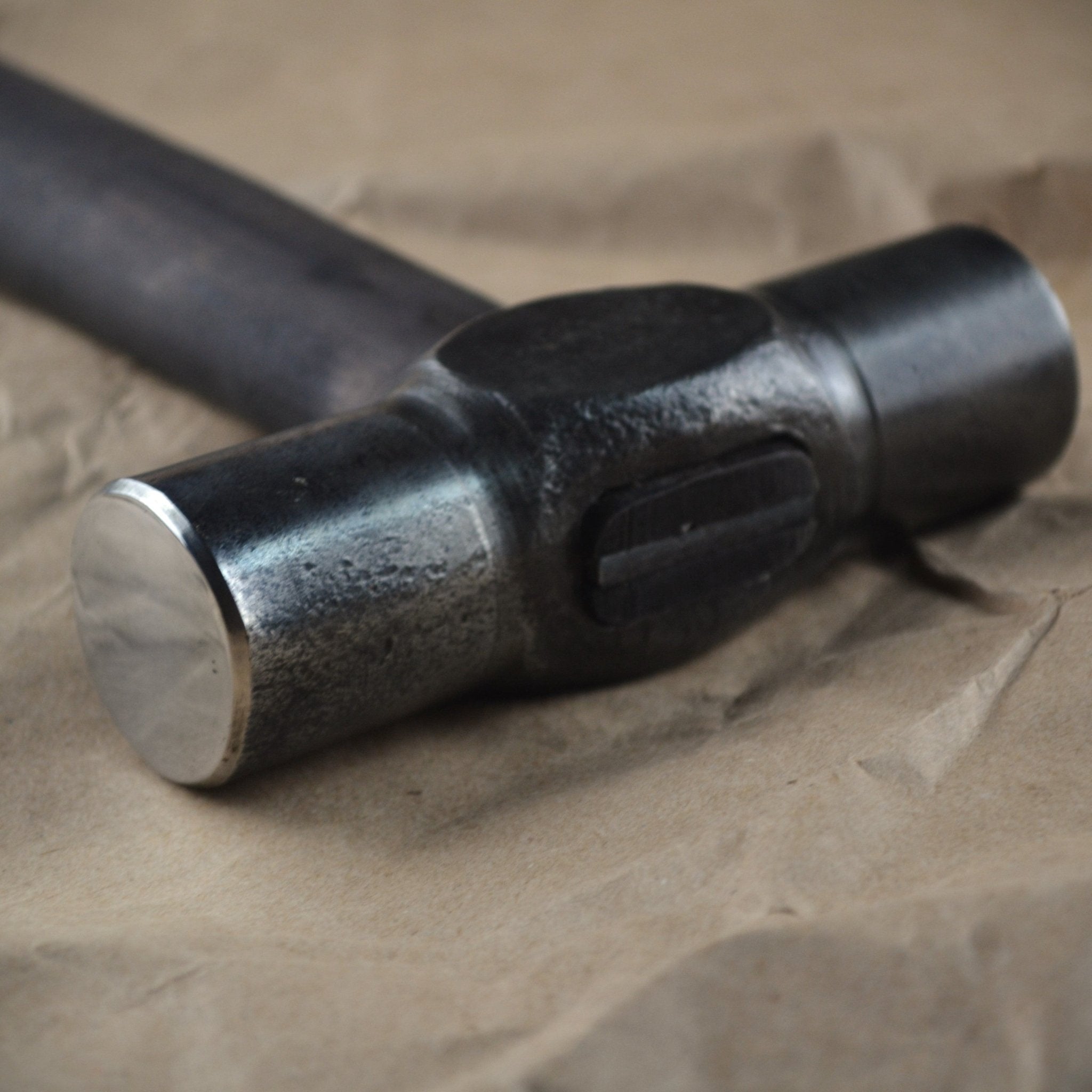 Hand-forged planishing hammer - Double headed round hammer for blacksmith - StrictBlacksmith