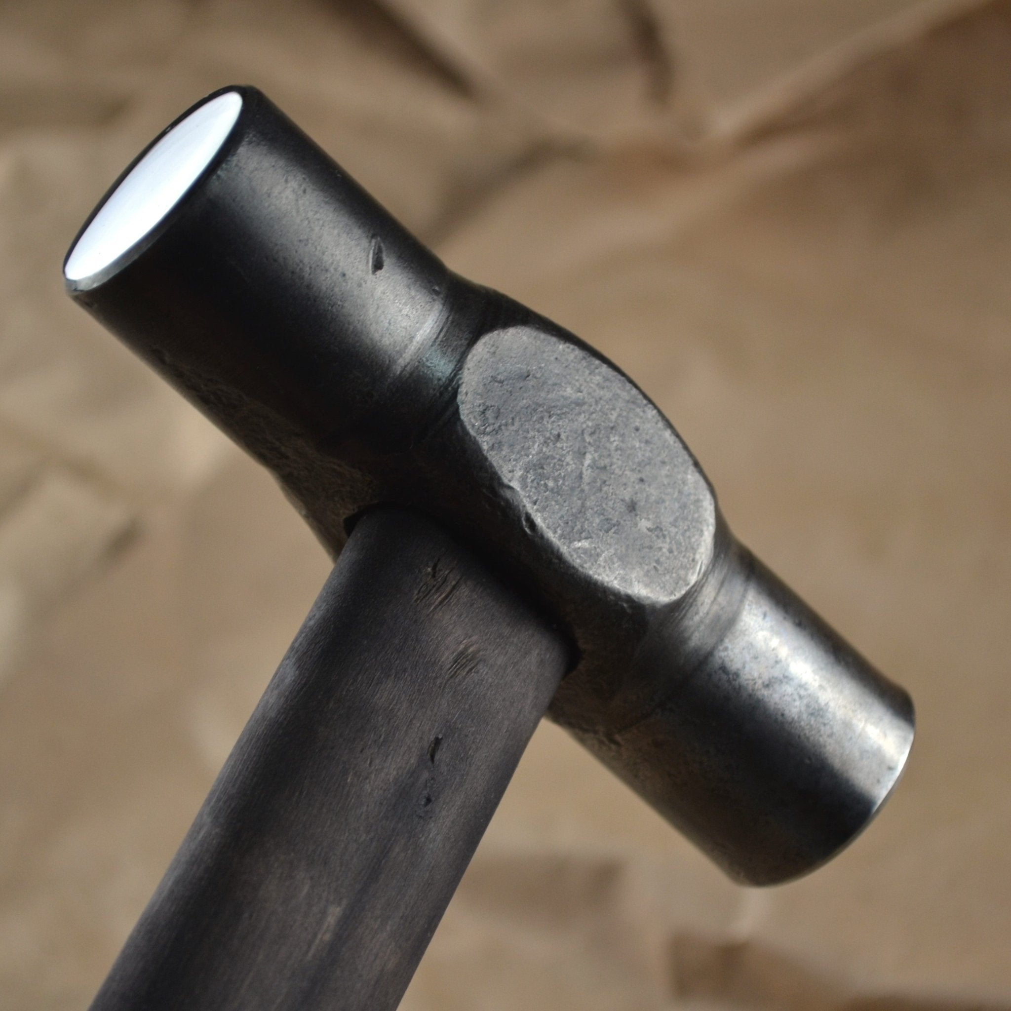 Hand-forged planishing hammer - Double headed round hammer for blacksmith - StrictBlacksmith