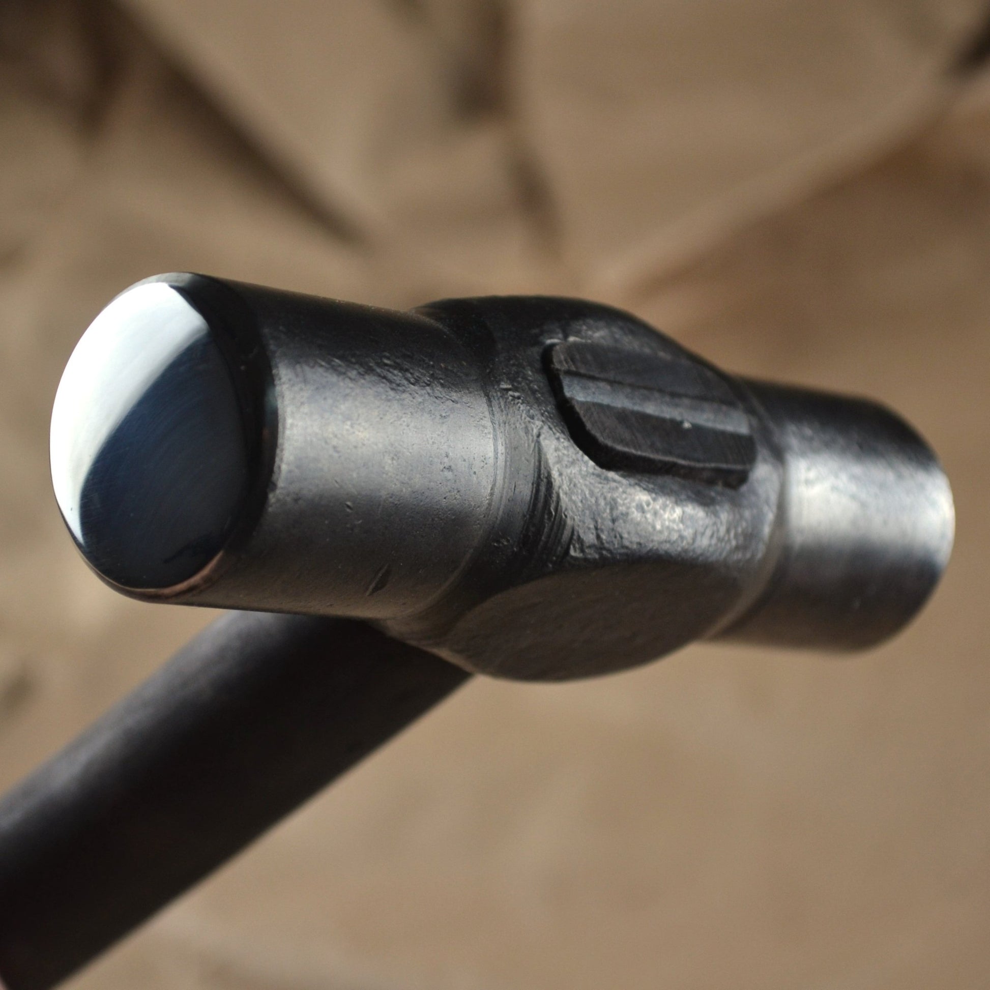 Hand-forged planishing hammer - Double headed round hammer for blacksmith - StrictBlacksmith