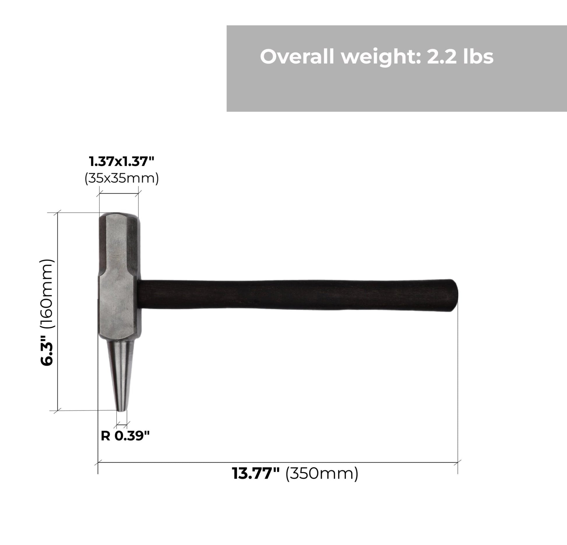 Hot Punch Circle Hammer Drift for Blacksmith 2.2 lbs - StrictBlacksmith