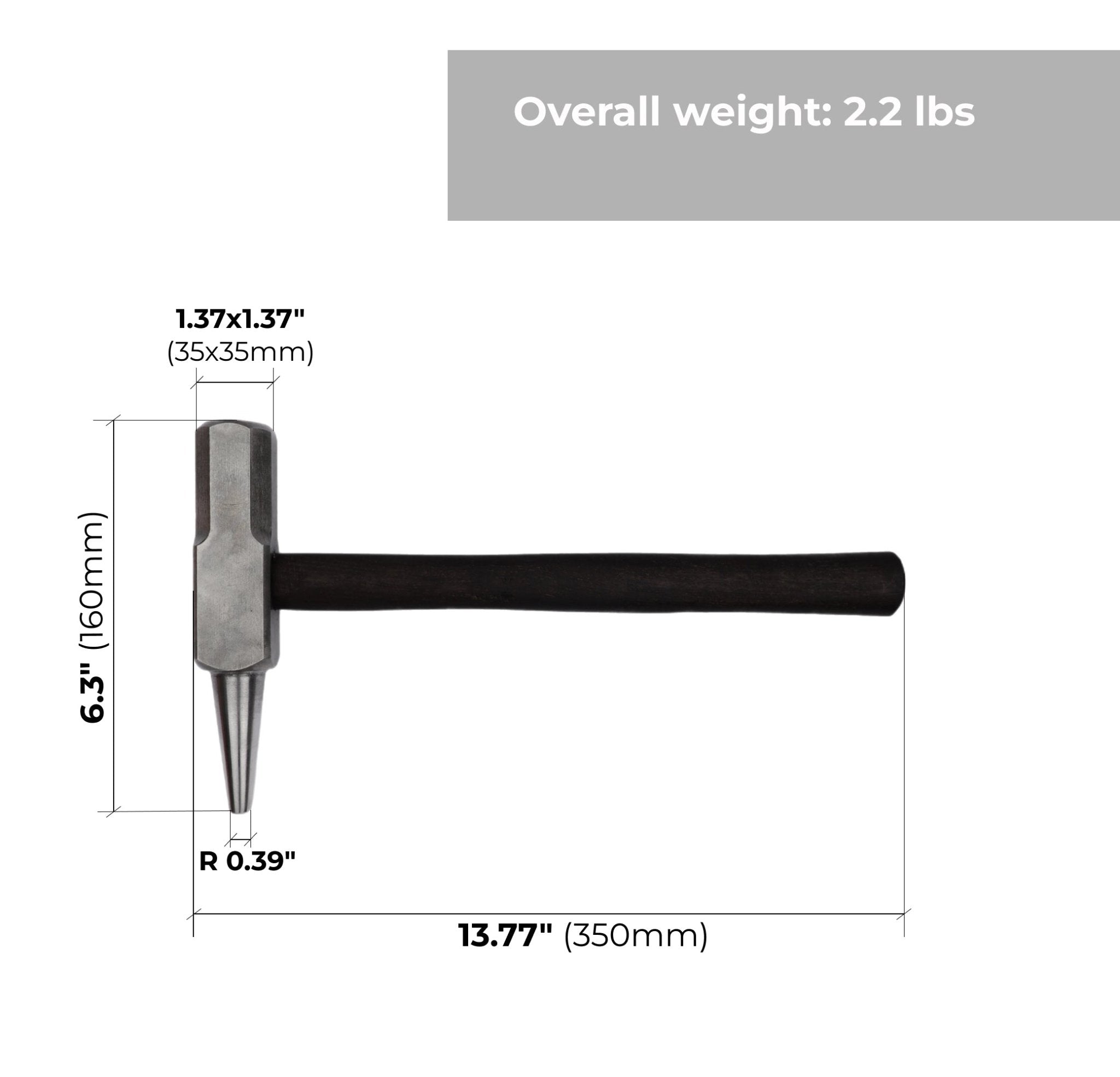 Hot Punch Circle Hammer Drift for Blacksmith 2.2 lbs - StrictBlacksmith