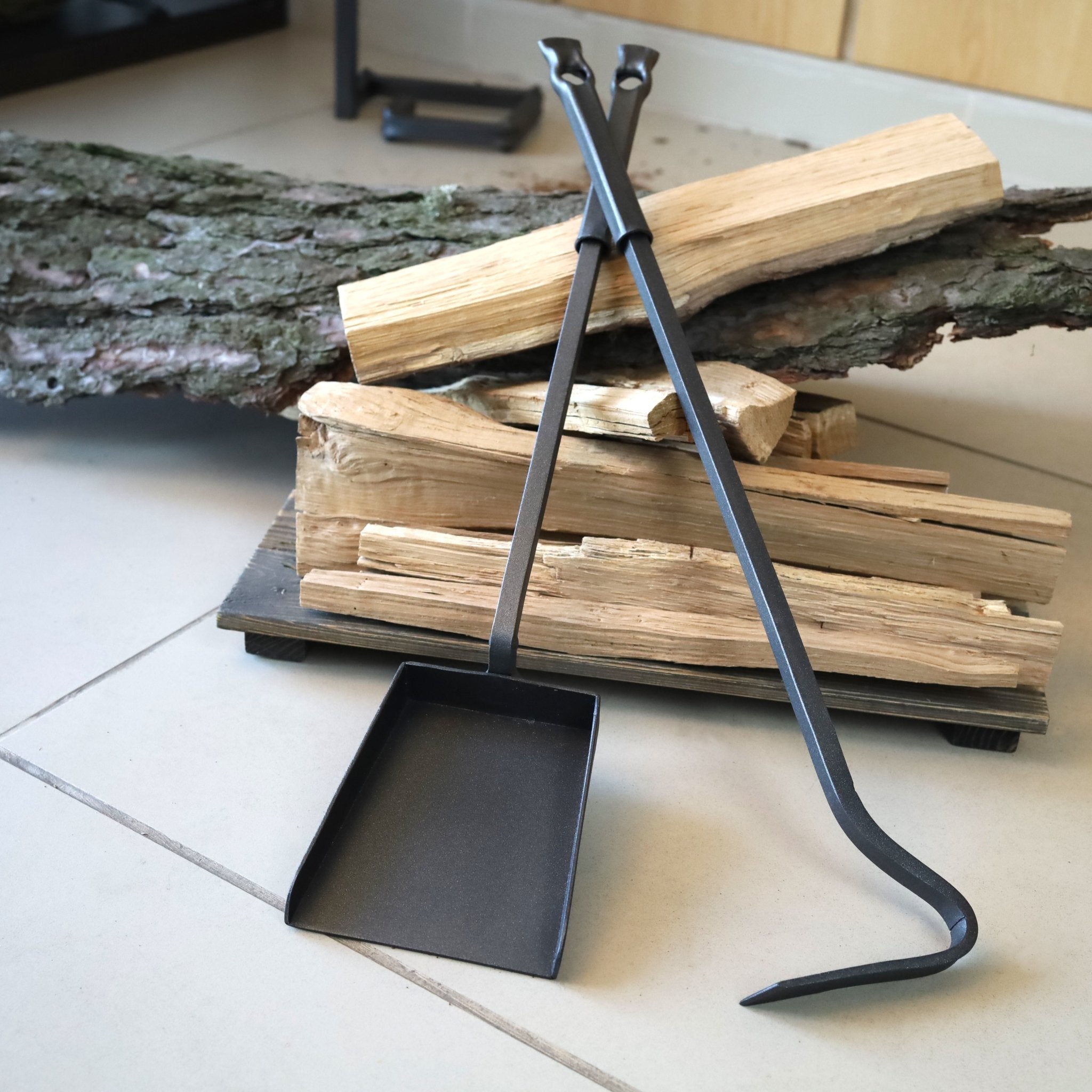 Modern Fireplace Tool Set - StrictBlacksmith
